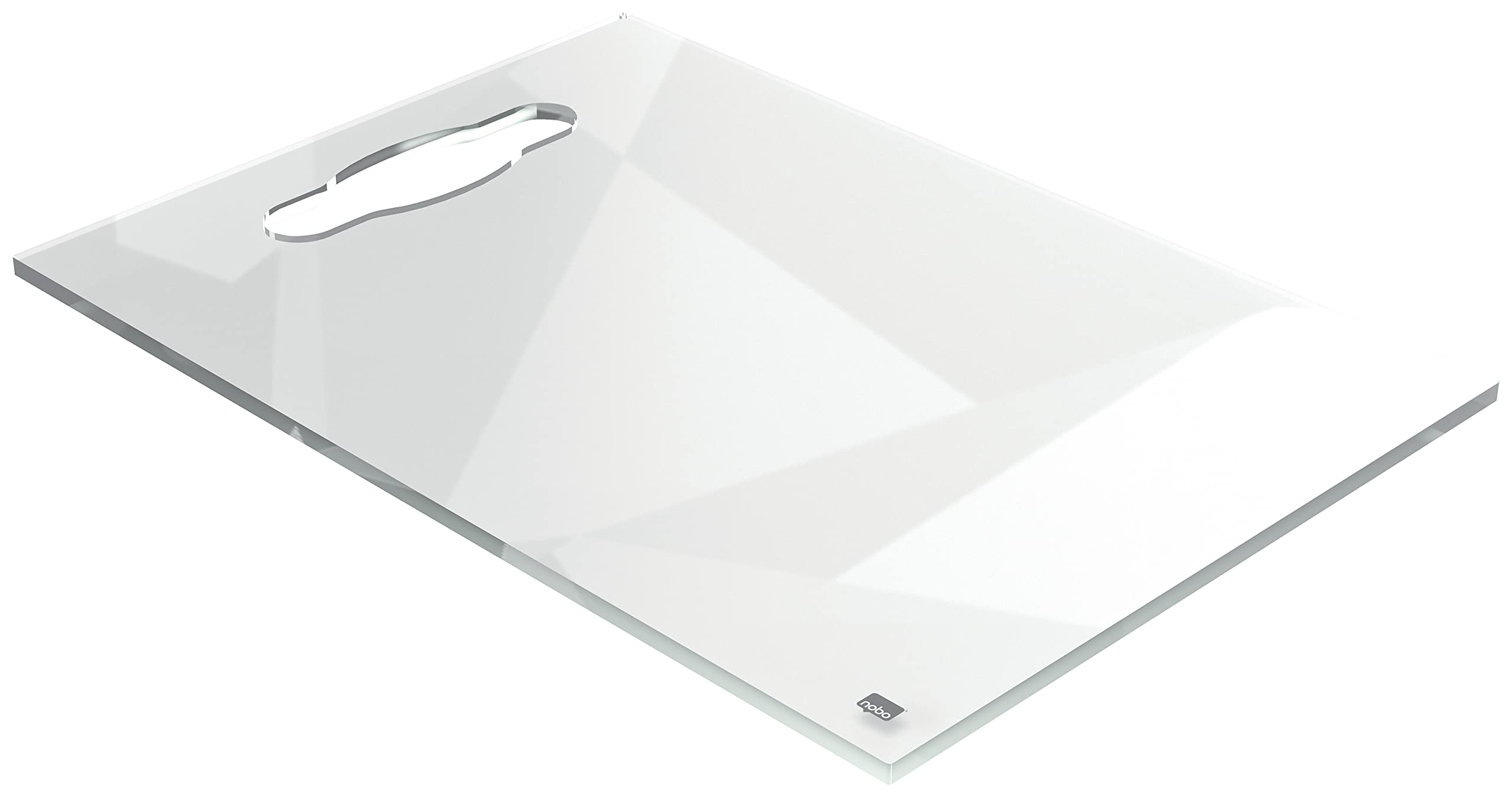 nobo-diamond-glass-notiztafel-a4-transparent-mit-griff-marker image 1