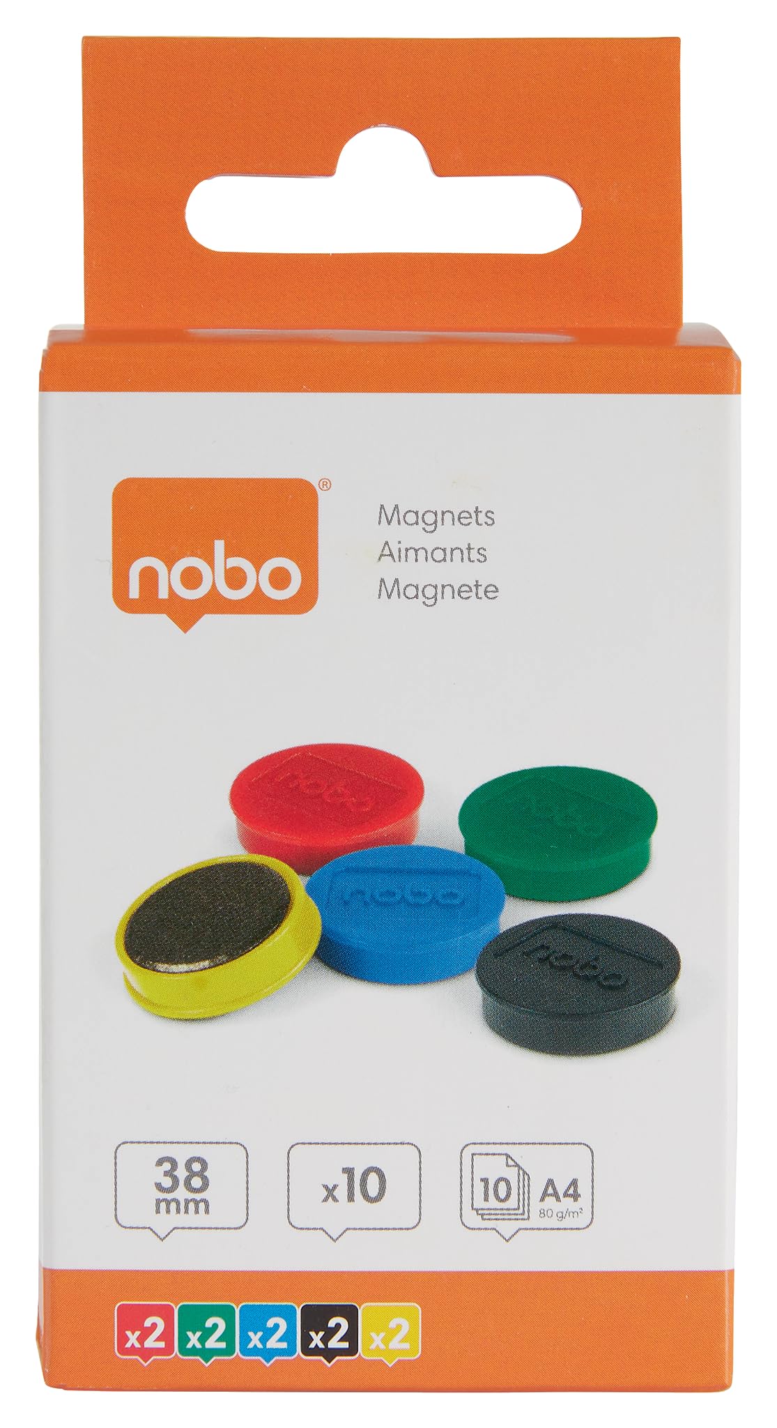 nobo-glide-whiteboard-magnete-38-mm-10er-bunt-1915311 image 7