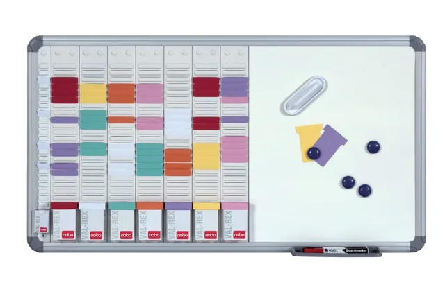 nobo-classic-steel-planungsset-whiteboard-24-slots-gr-2 image 1