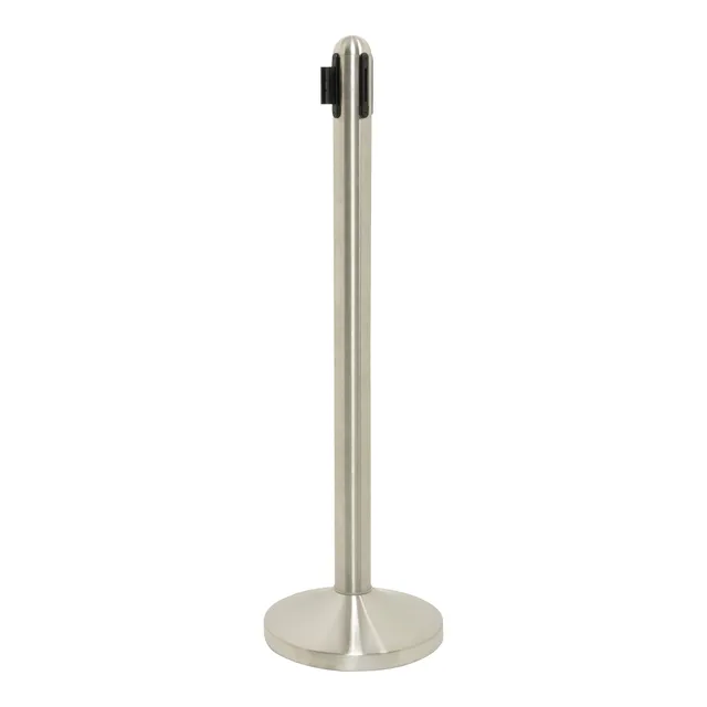securit-retractable-absperrpfosten-set-chrom-schwarz image 1