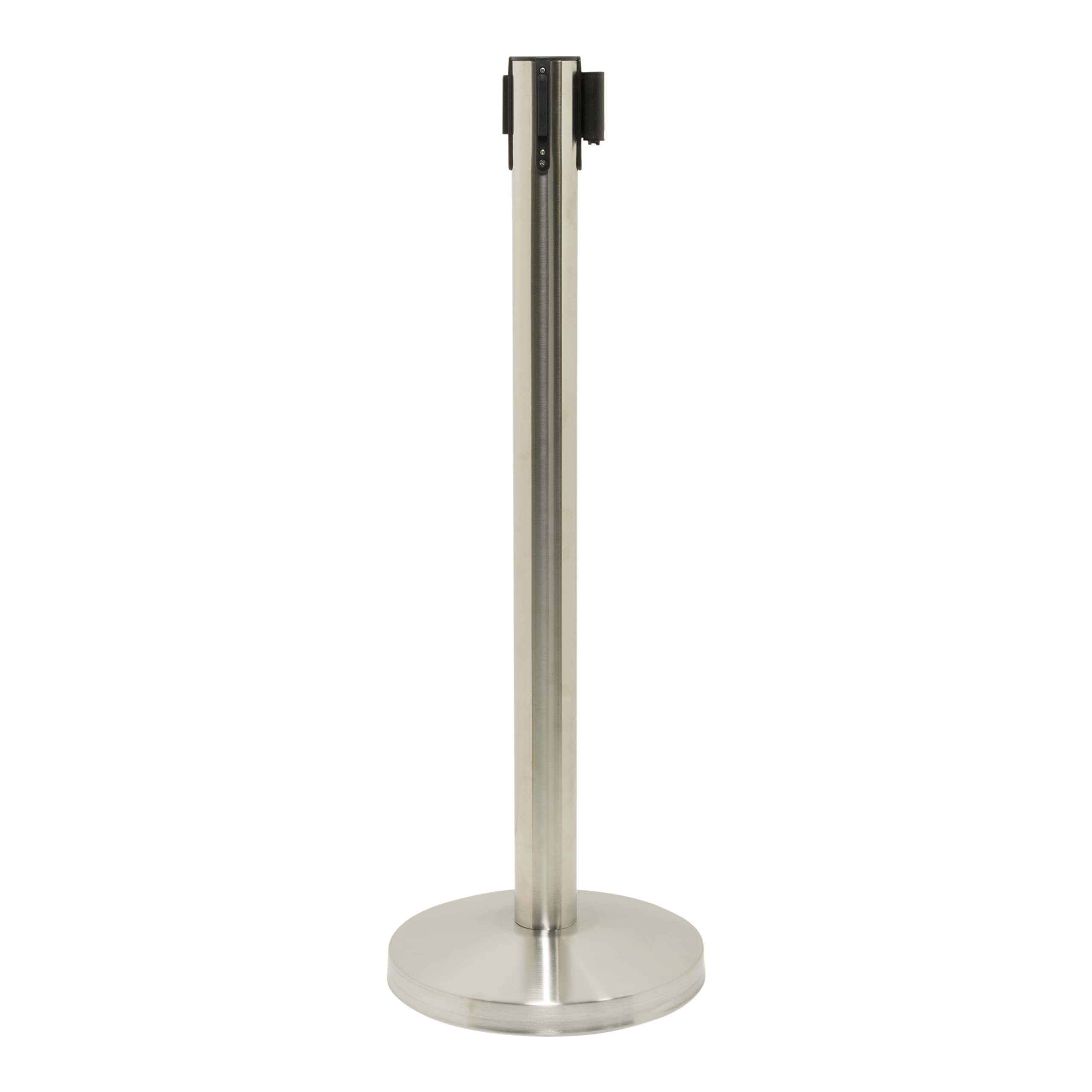 securit-retractable-absperrpfosten-2er-set-silber-chrom-schwarz image 3