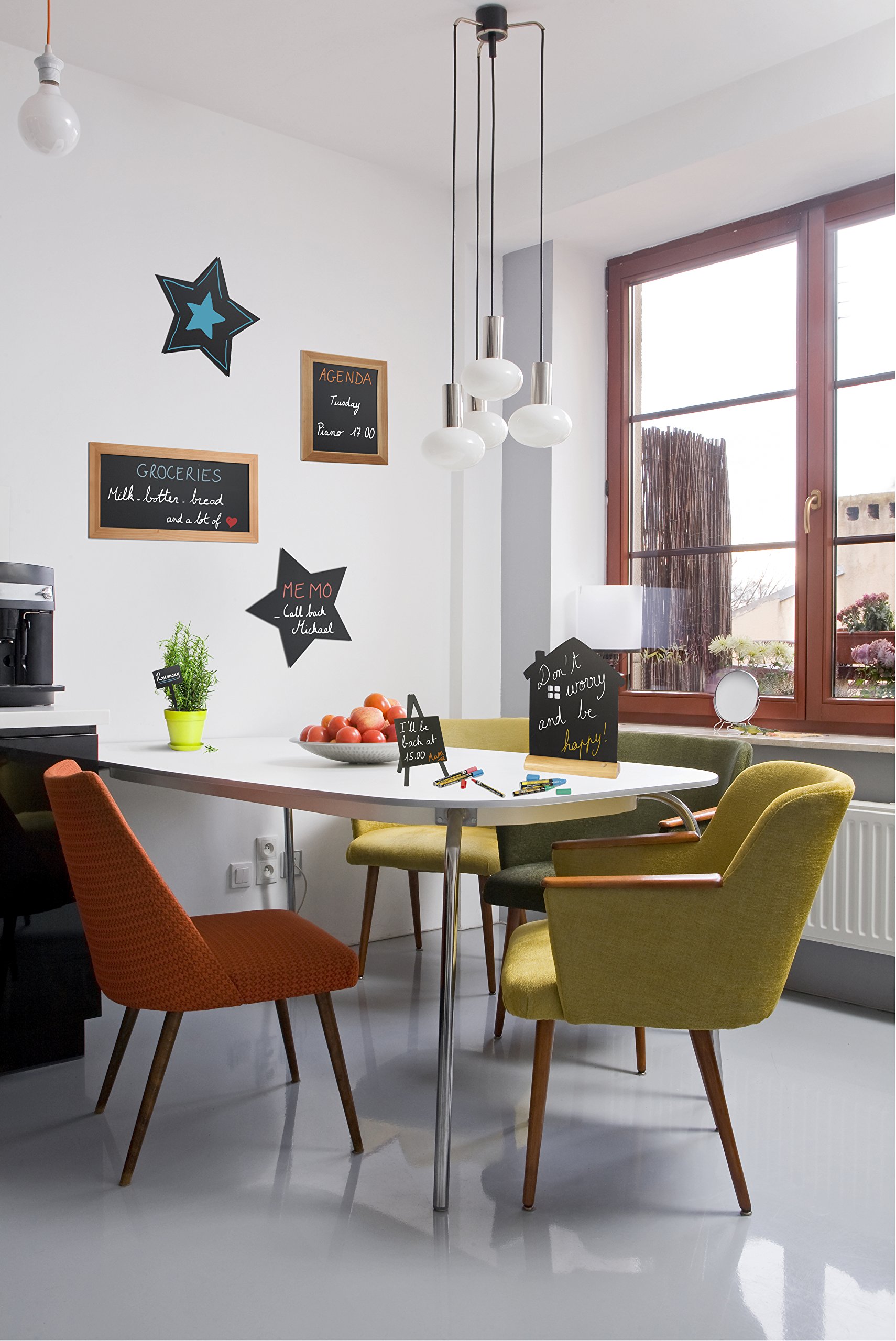 securit-universal-kreidetafel-stern-mit-marker-klett image 2