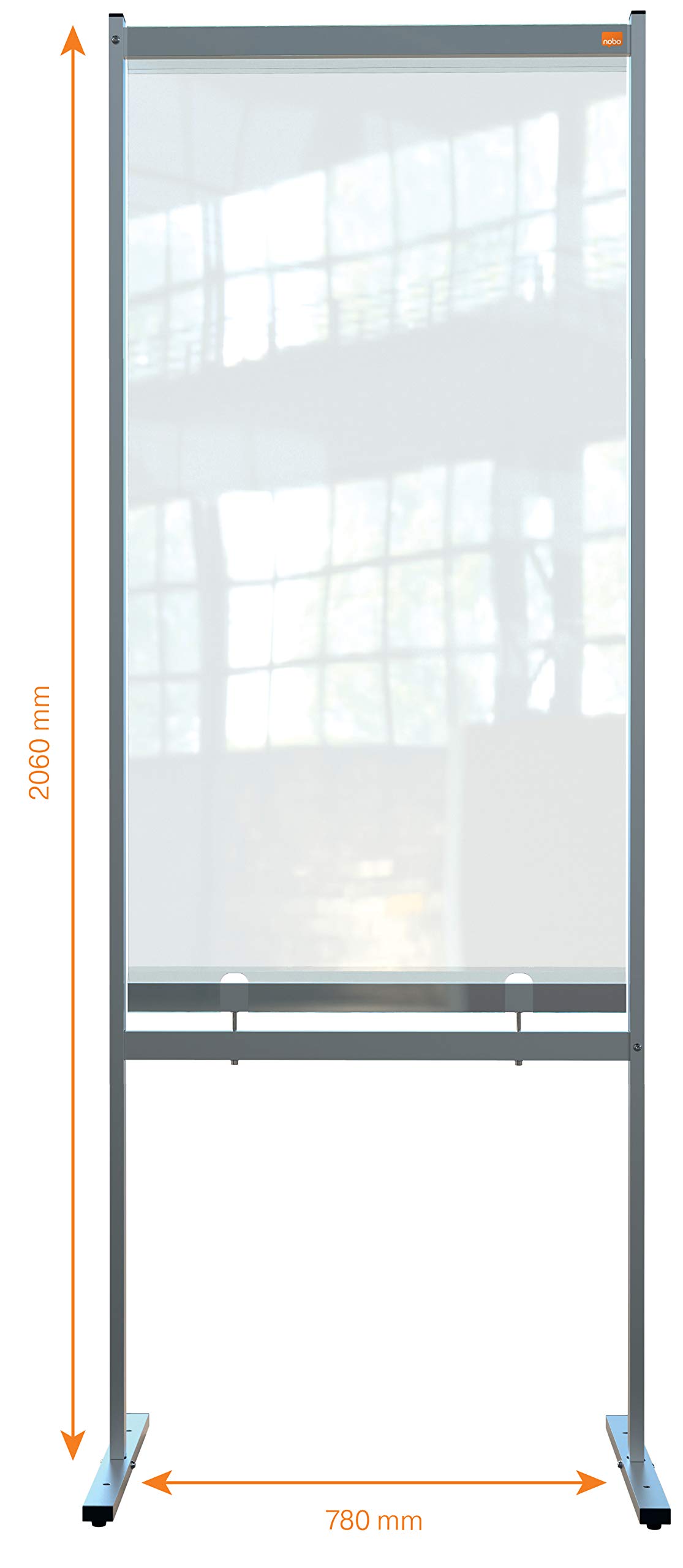 nobo-premium-plus-stellwand-transparent-780x2060-cm-raumteiler image 3