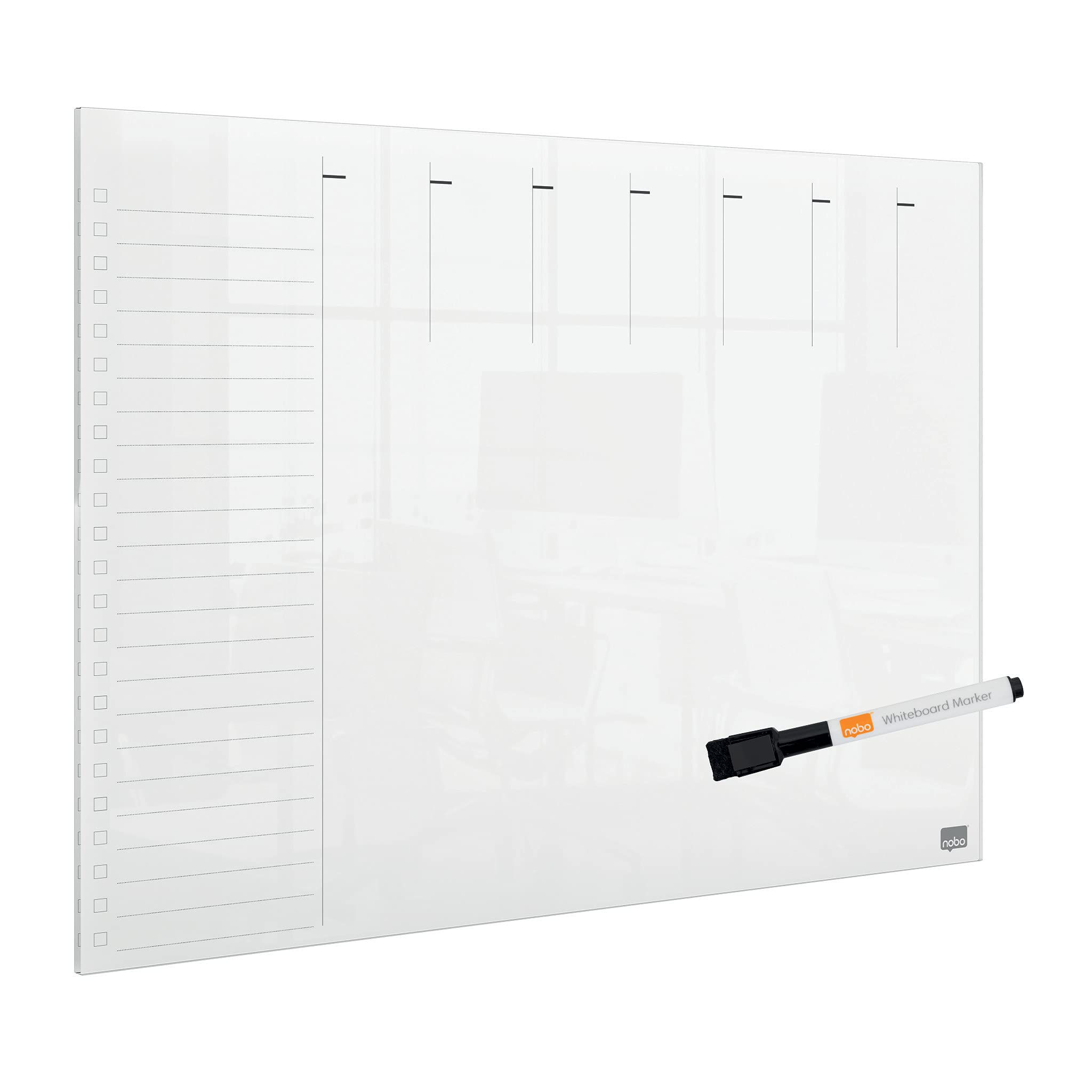 nobo-diamond-glass-1915615-mini-whiteboard-wochenplaner-a3-klar image 4
