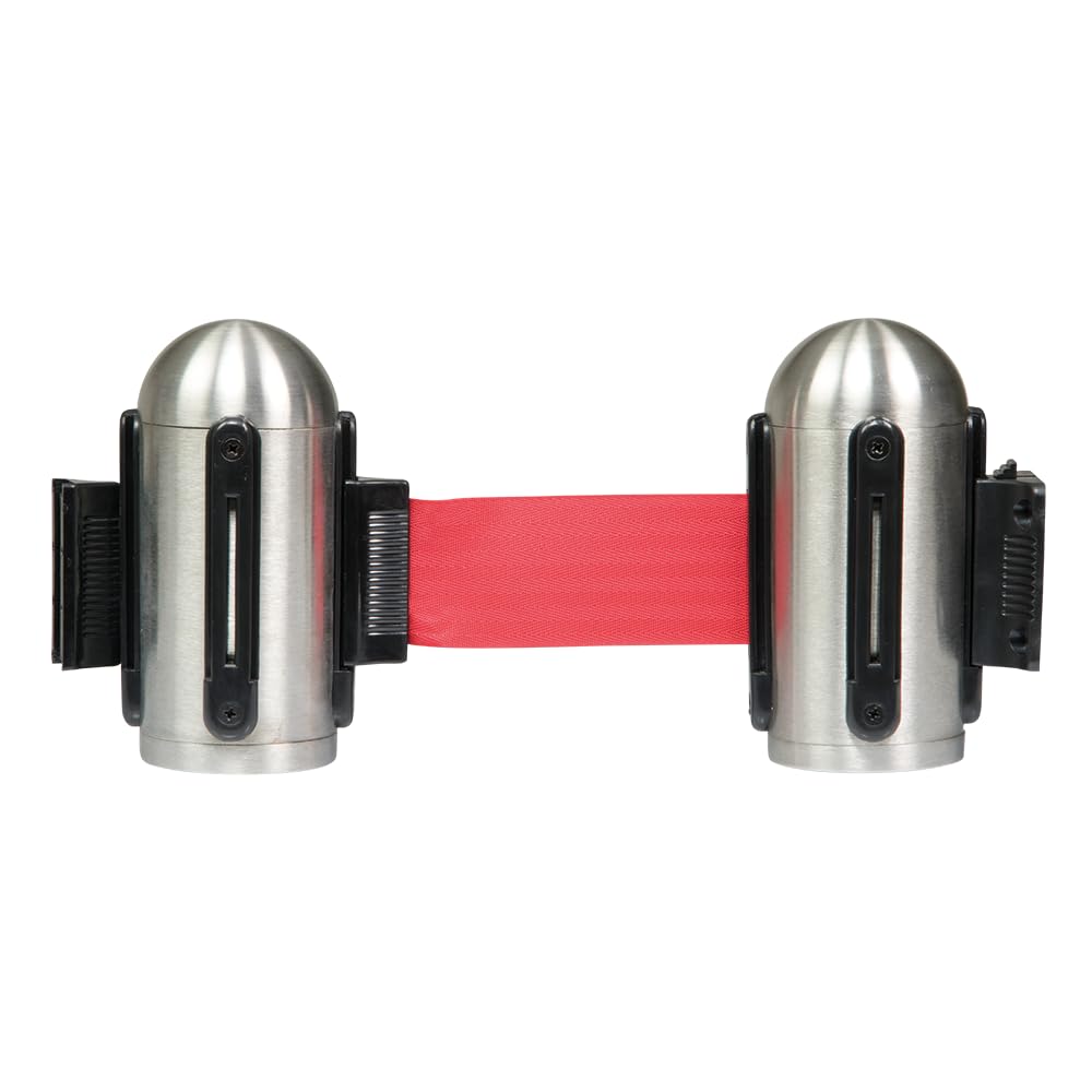 securit-retractable-absperrband-wand-grau-210-cm-edelstahl image 2