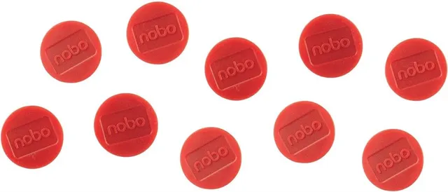 nobo-glide-1915300-whiteboard-magnete-32-mm-rot-10-st-ck image 1
