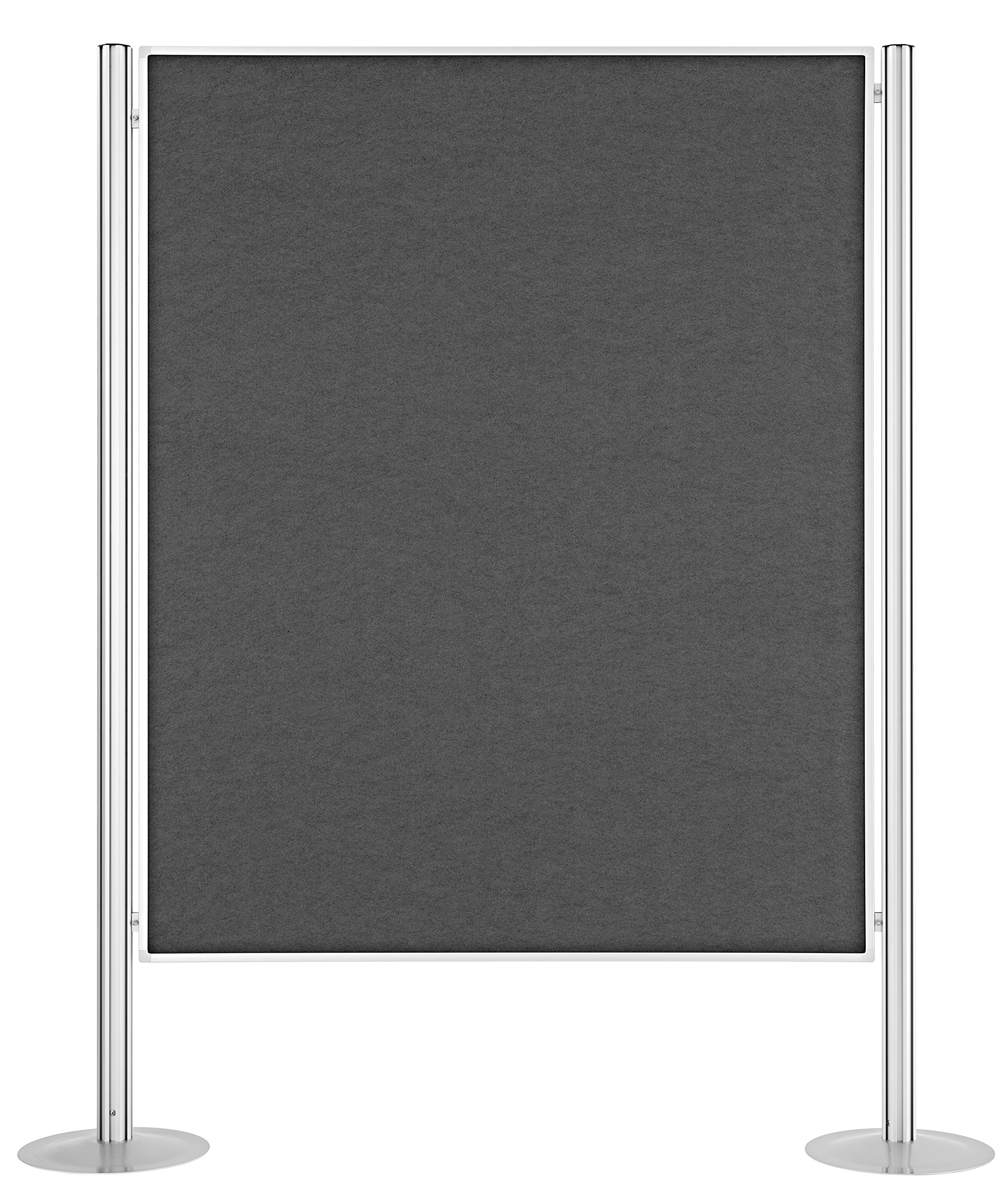 magnetoplan-variopin-pr-sentationswand-set-filz-grau-4-tafeln image 1