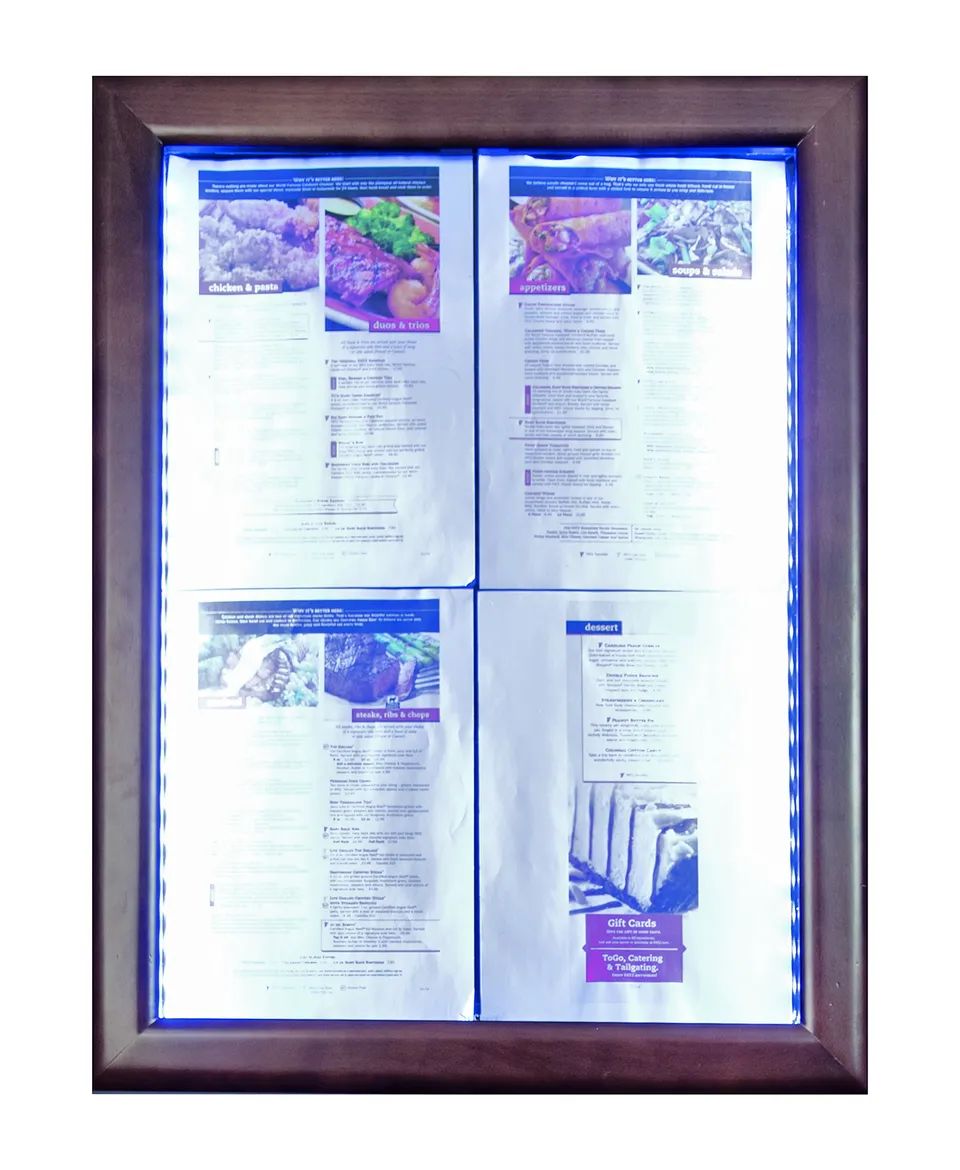 securit-classic-led-info-display-a2-braun-4x-a4-beleuchtet image 1