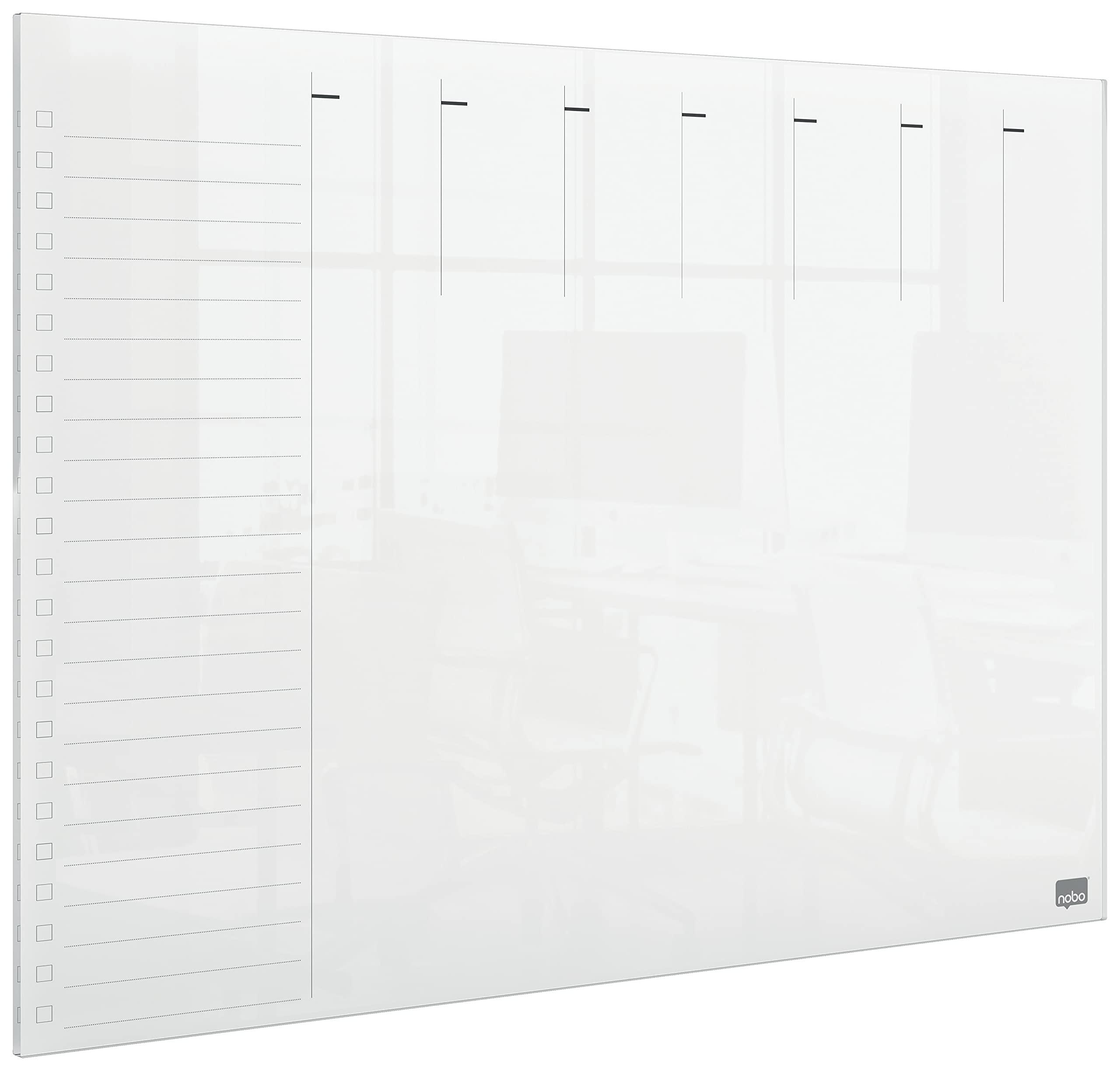 nobo-diamond-glass-1915615-mini-whiteboard-wochenplaner-a3-klar image 1