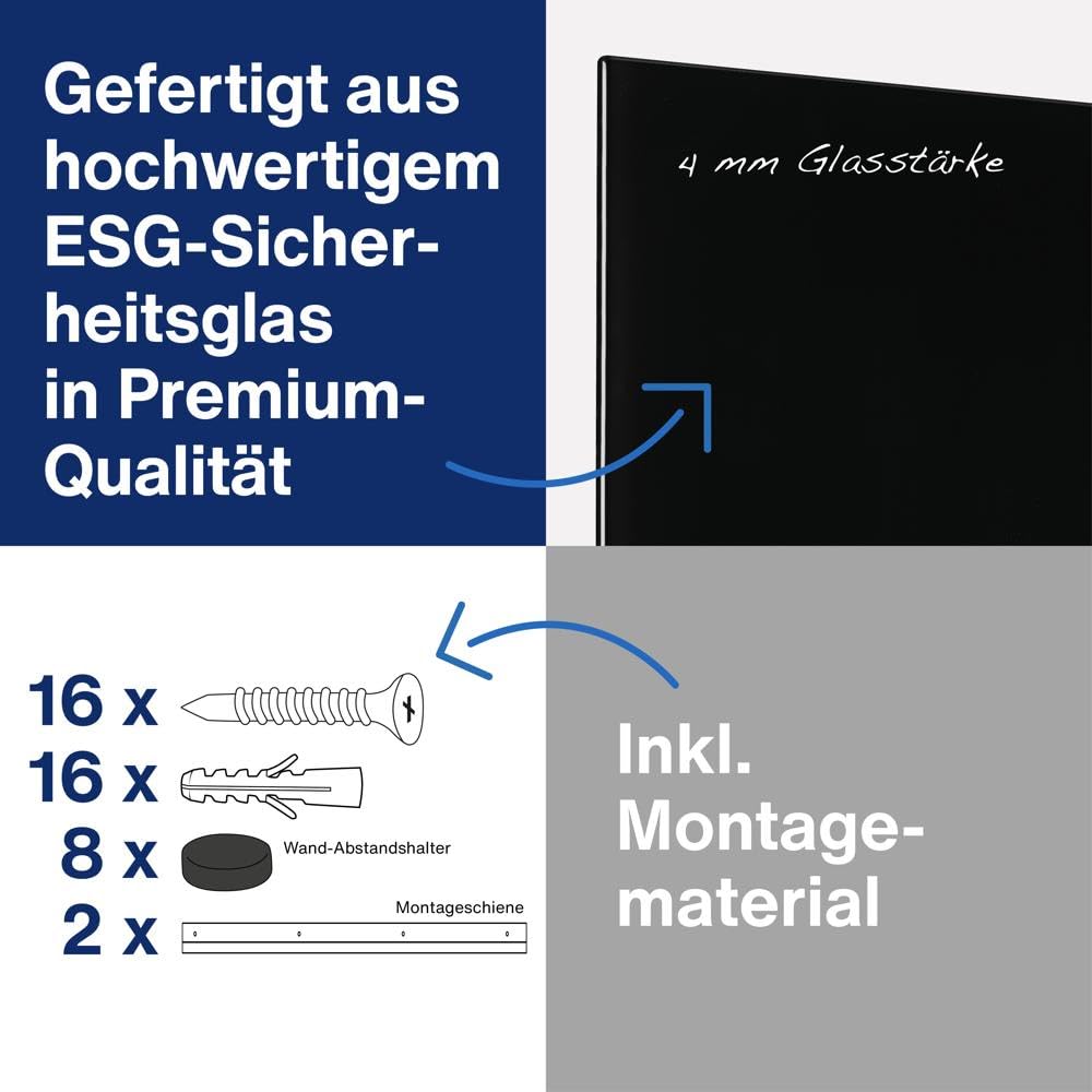 magnetoplan-design-glasboard-2000x1000-schwarz-magnetisch image 5