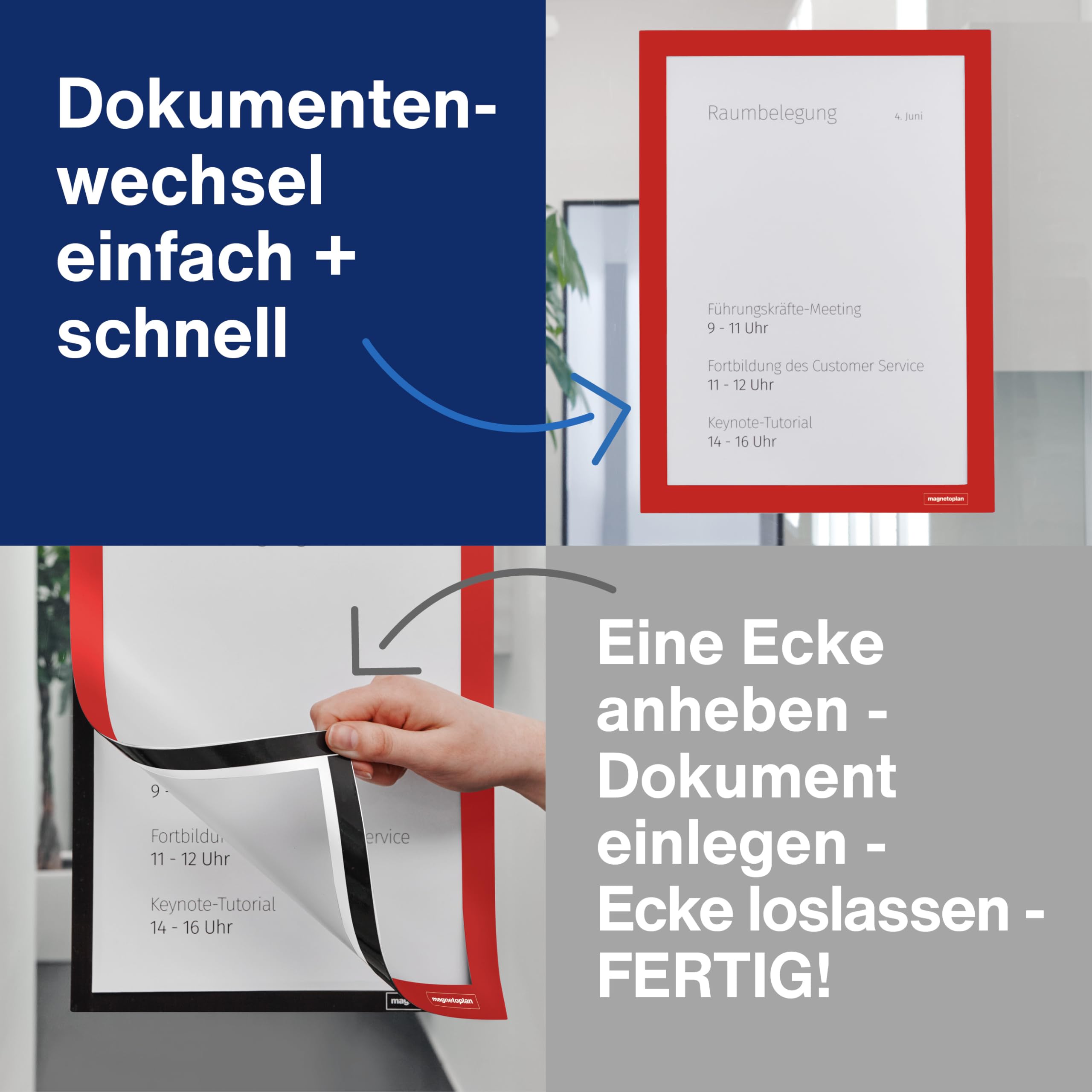 magnetoplan-magnetofix-info-rahmen-a4-rot-selbstklebend-2-stk image 3