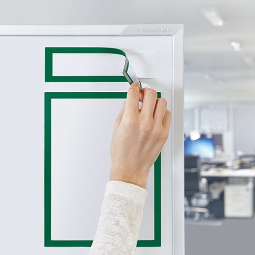 magnetoplan-magnetofix-topsign-magnetrahmen-gr-n-a5-quer-5er image 5
