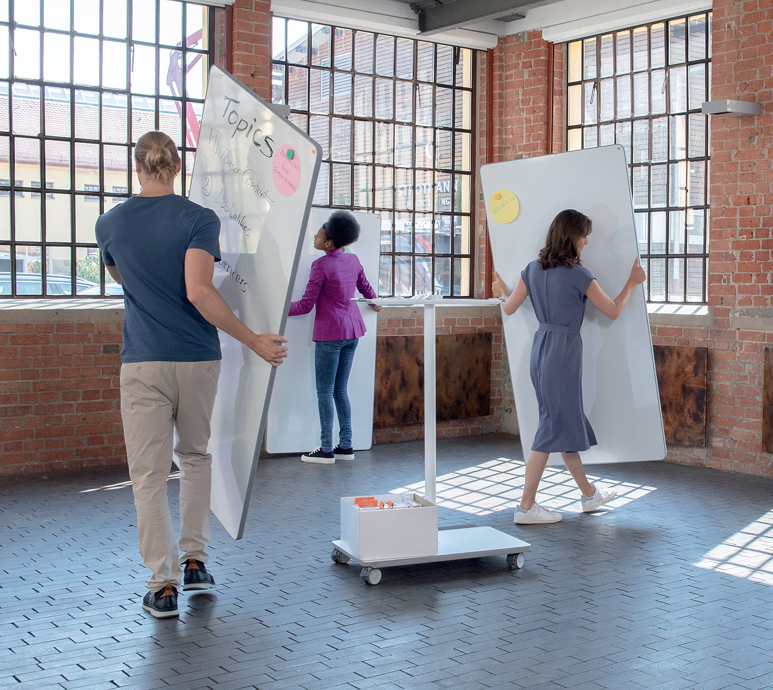 nobo-move-meet-1915563-whiteboard-90x180-grau-doppelseitig image 4