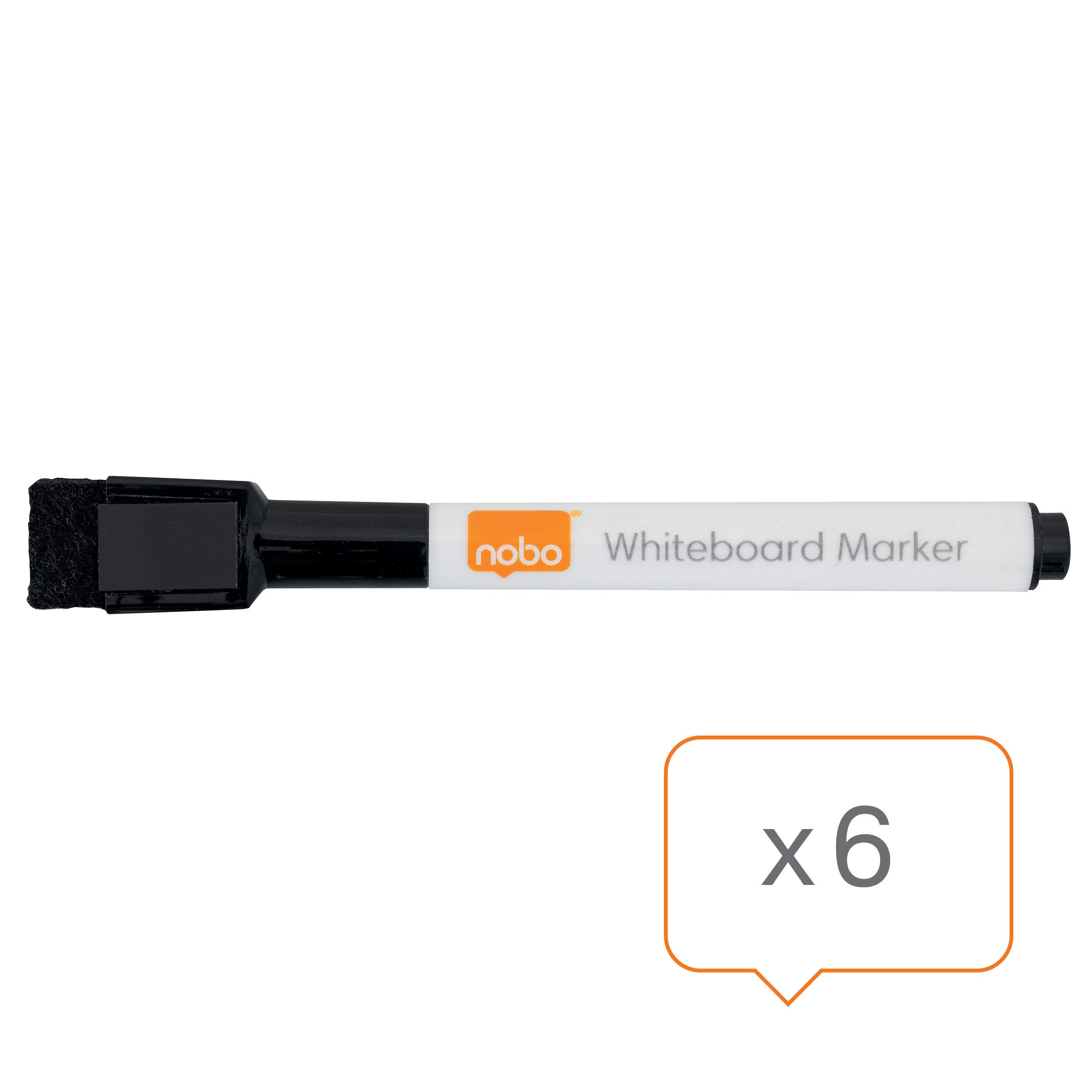 nobo-glide-mini-whiteboard-stifte-schwarz-6er-pack image 2