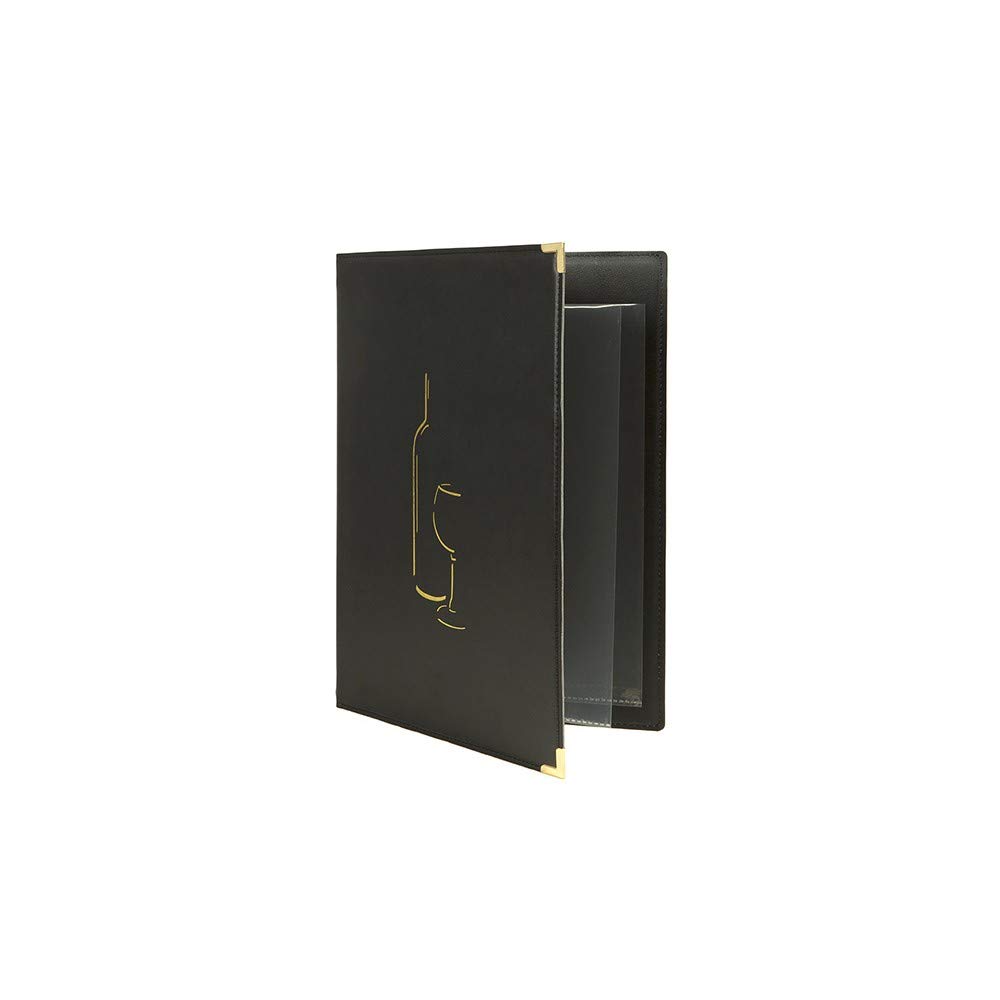 securit-classic-weinkarte-a4-schwarz-kunstleder-2-einleger image 3