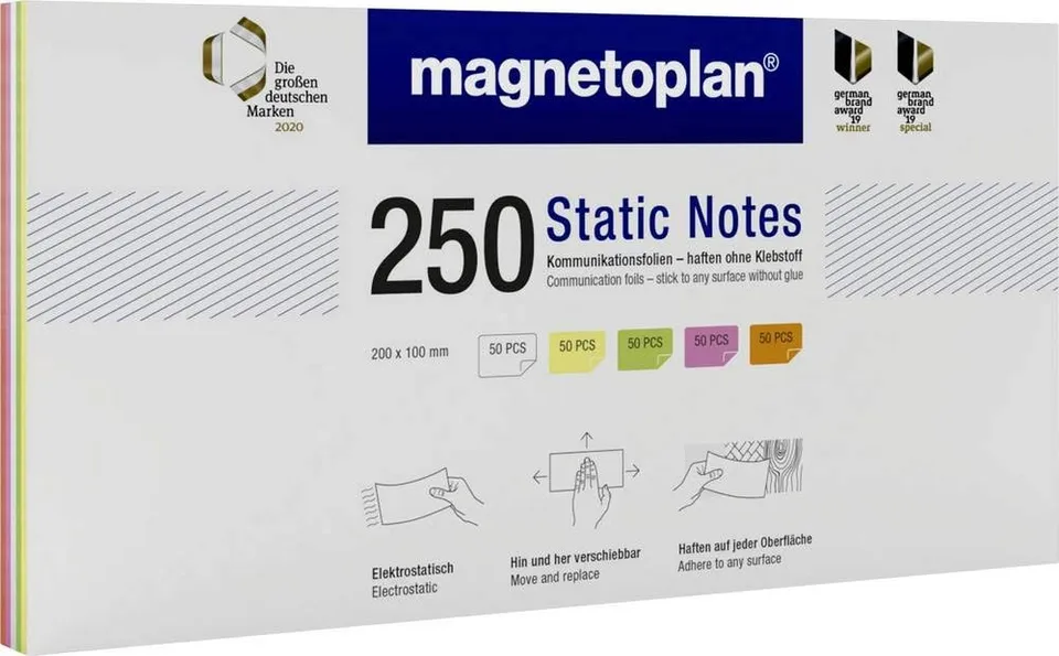 magnetoplan-takkis-static-notes-haftnotizen-200x100-mm-250-stk-bunt image 1