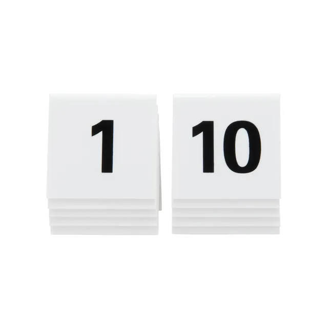securit-crystal-tischnummern-1-bis-10-wei-acryl-stapelbar-10er-set image 1