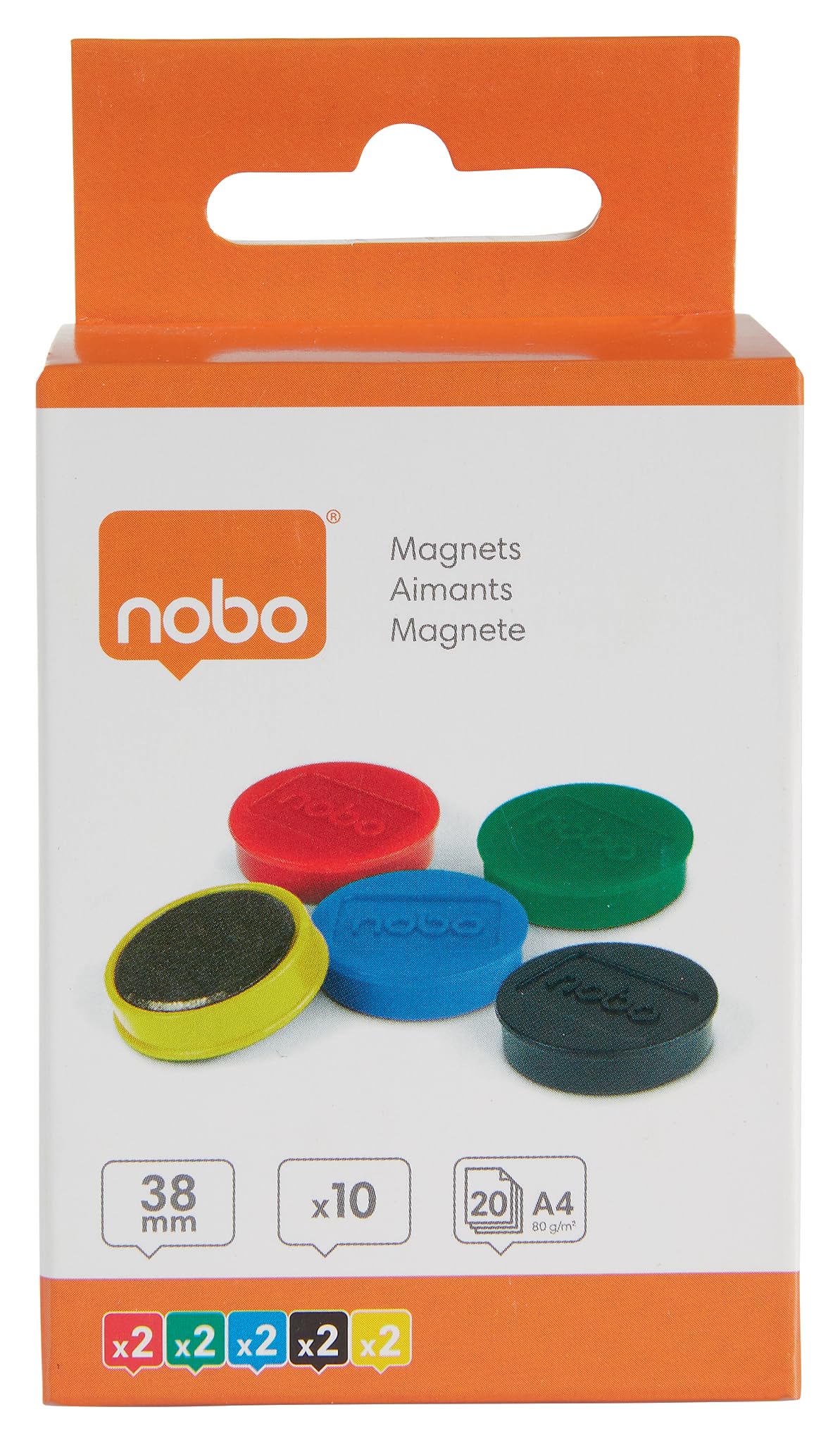 nobo-glide-1915318-magnete-10-stk-38mm-mehrfarbig-stark image 7
