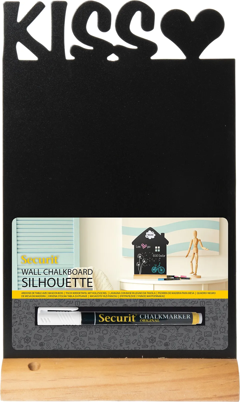 securit-elegant-kreidetafel-kiss-34-5x21-cm-teakfu-wei image 1