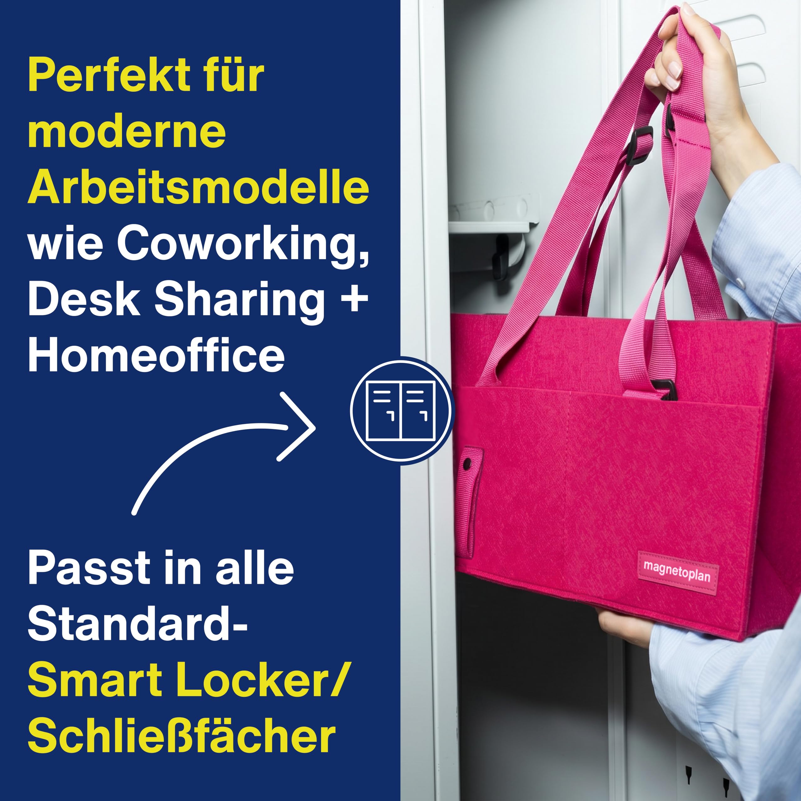 magnetoplan-pro-desk-sharing-bag-filz-raspberry-14-zoll image 2