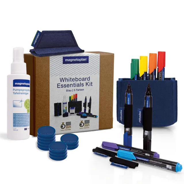 magnetoplan-pro-whiteboard-essentials-kit-blau-komplett-set image 1