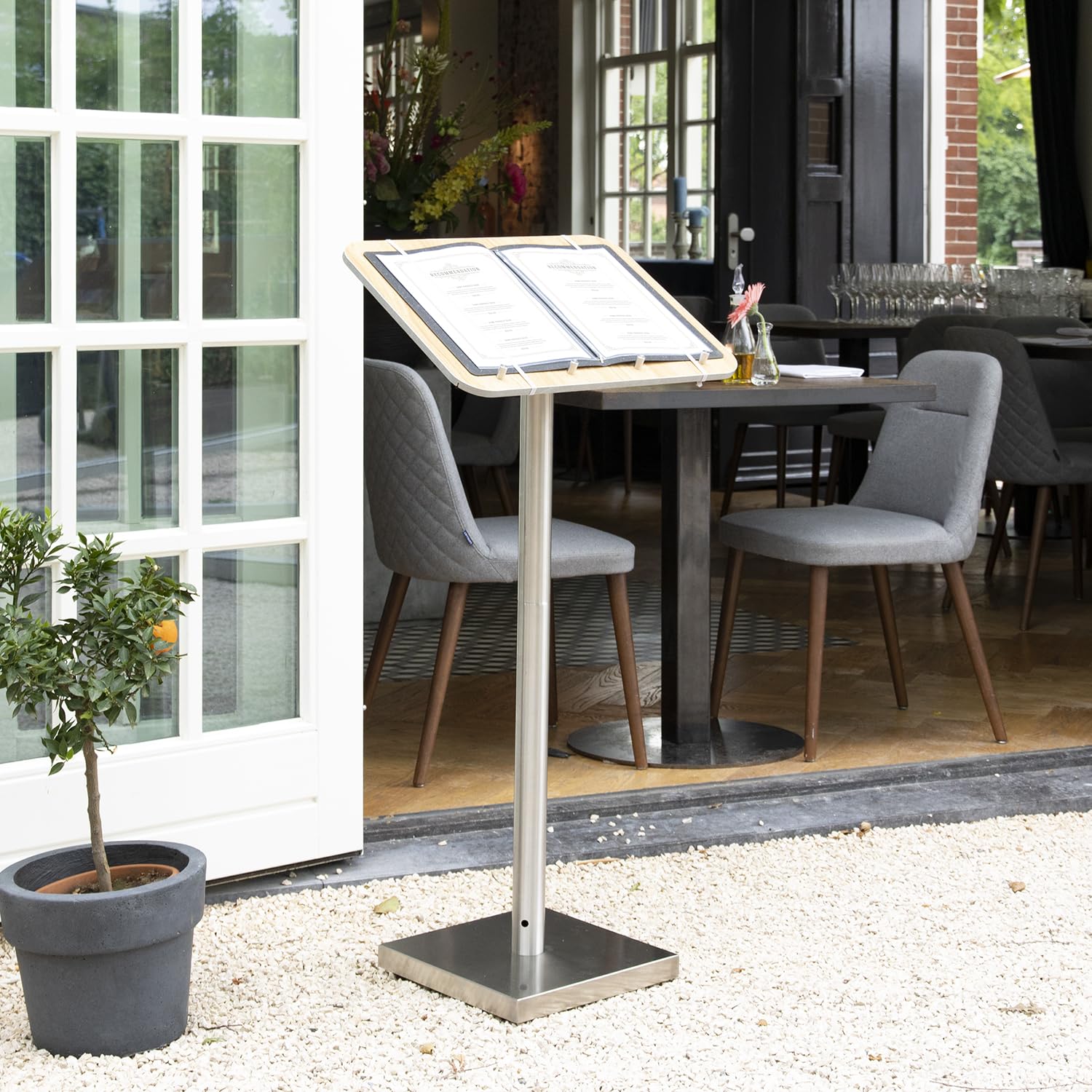 securit-universal-infodisplay-a4-edelstahl-mit-standpfosten image 6