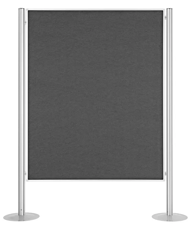 magnetoplan-variopin-pr-sentationswand-set-filz-grau-4-tafeln image 1
