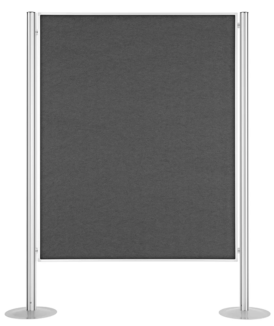 magnetoplan-variopin-pr-sentationswand-set-filz-grau-4-tafeln image 1
