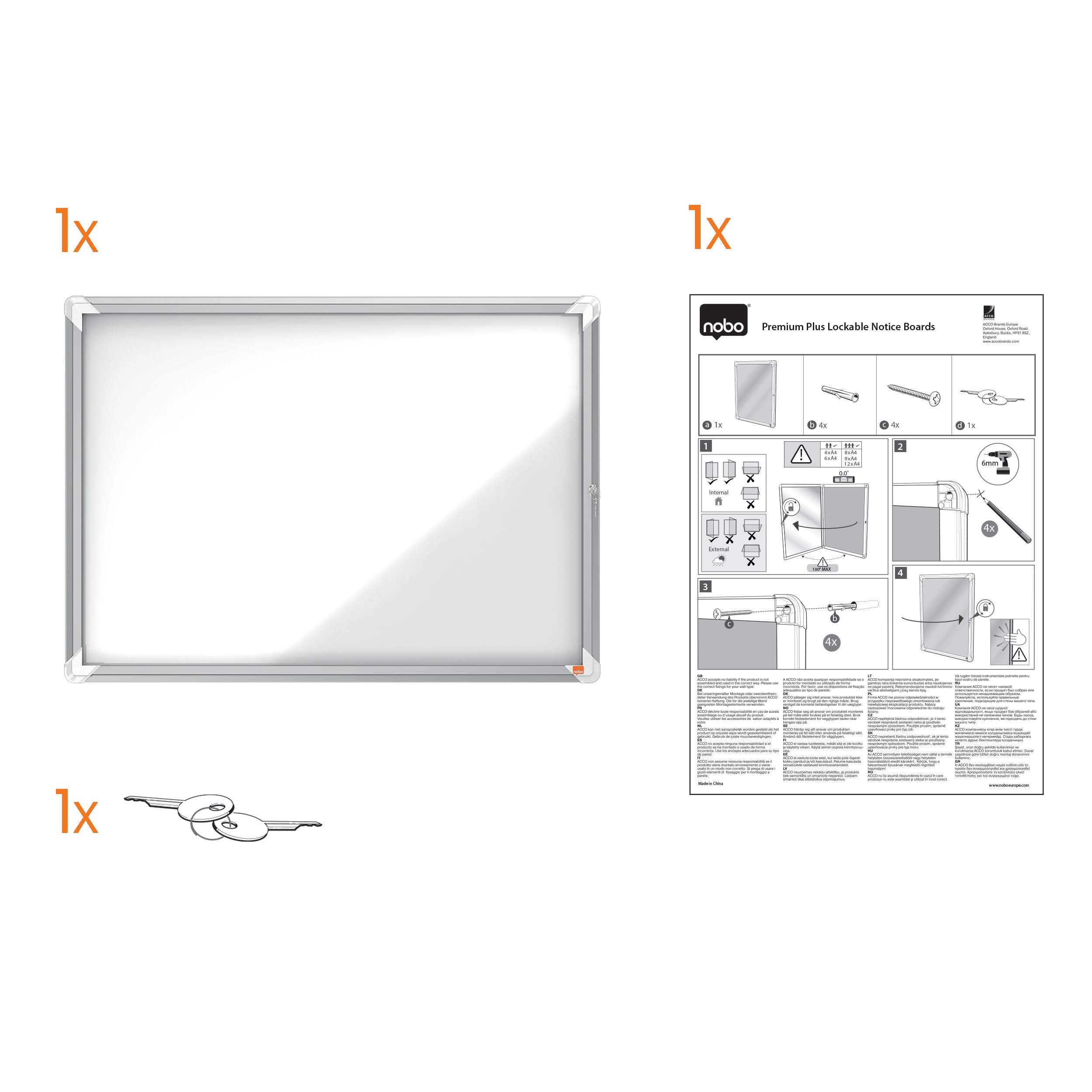nobo-premium-plus-schaukasten-12xa4-wei-magnetisch-abschlie-bar image 7