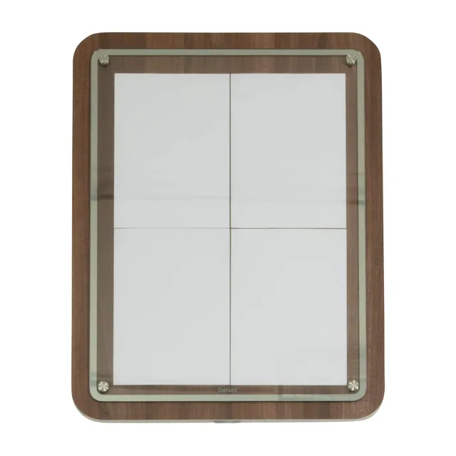 securit-universal-schaukasten-4xa4-walnuss-glass-star-wand image 1