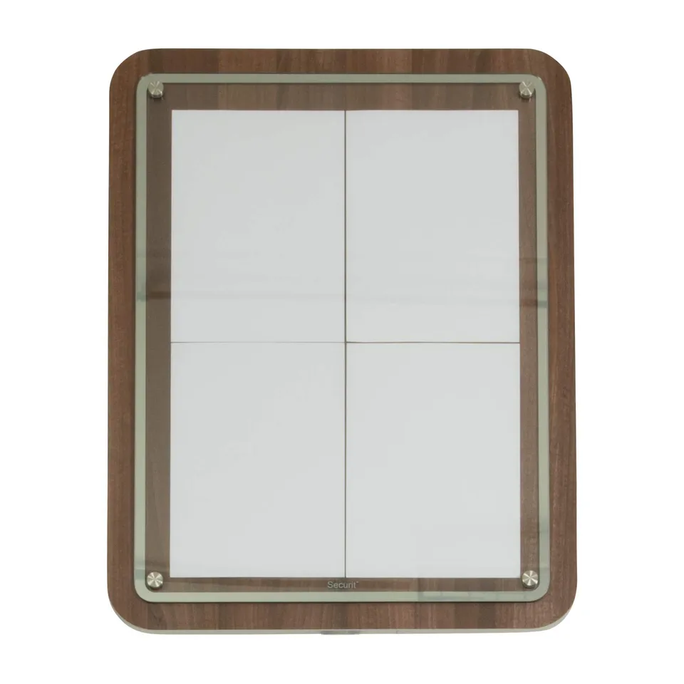 securit-universal-schaukasten-4xa4-walnuss-glass-star-wand image 1