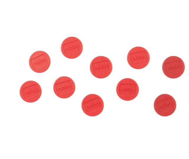 nobo-glide-whiteboard-magnete-rot-13-mm-10-st-ck image 1