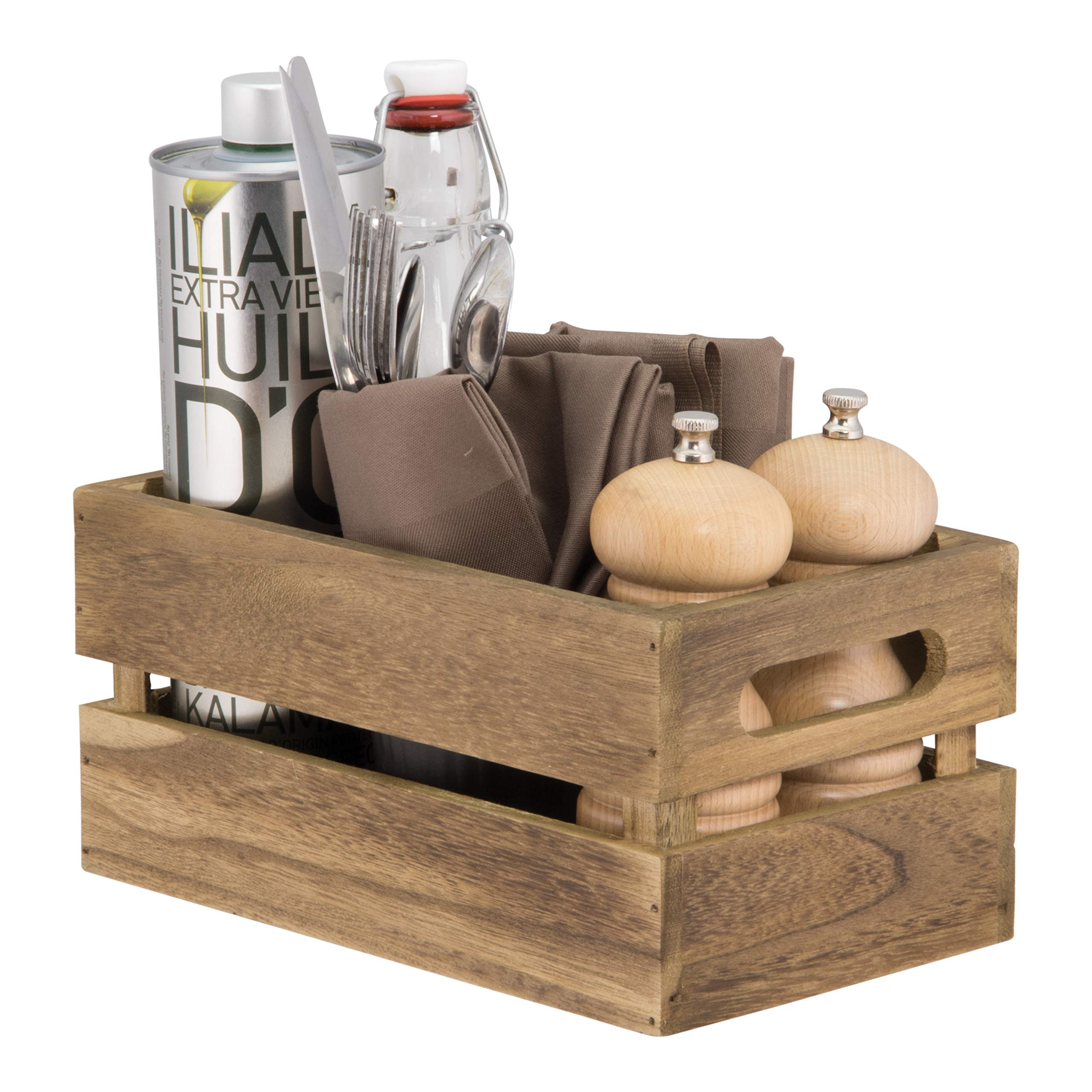 securit-woody-tisch-caddy-klassisch-klein-holz-braun image 3