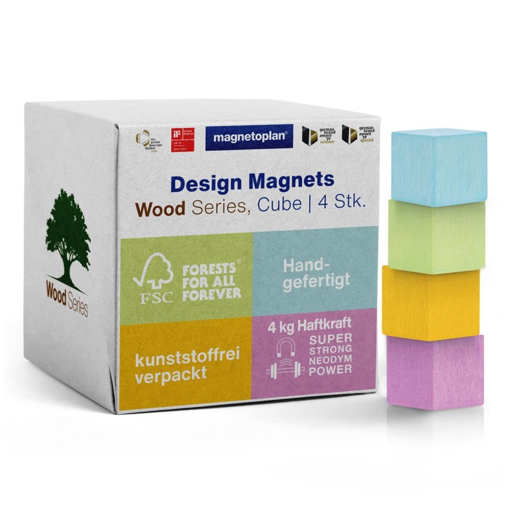 magnetoplan-wood-series-cube-magnete-pastell-4-stu00fcck-20mm image 1