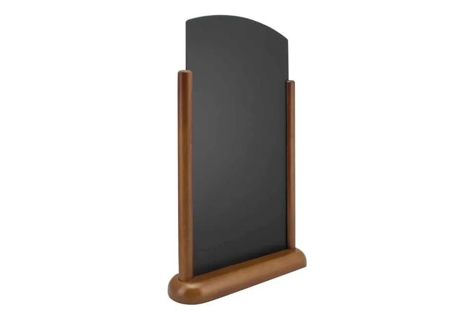 securit-elegant-tischkreidetafel-a4-holz-dunkelbraun-doppelseitig image 1