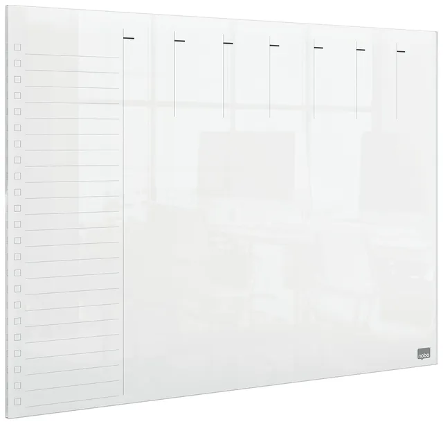 nobo-diamond-glass-1915615-mini-whiteboard-wochenplaner-a3-klar image 1