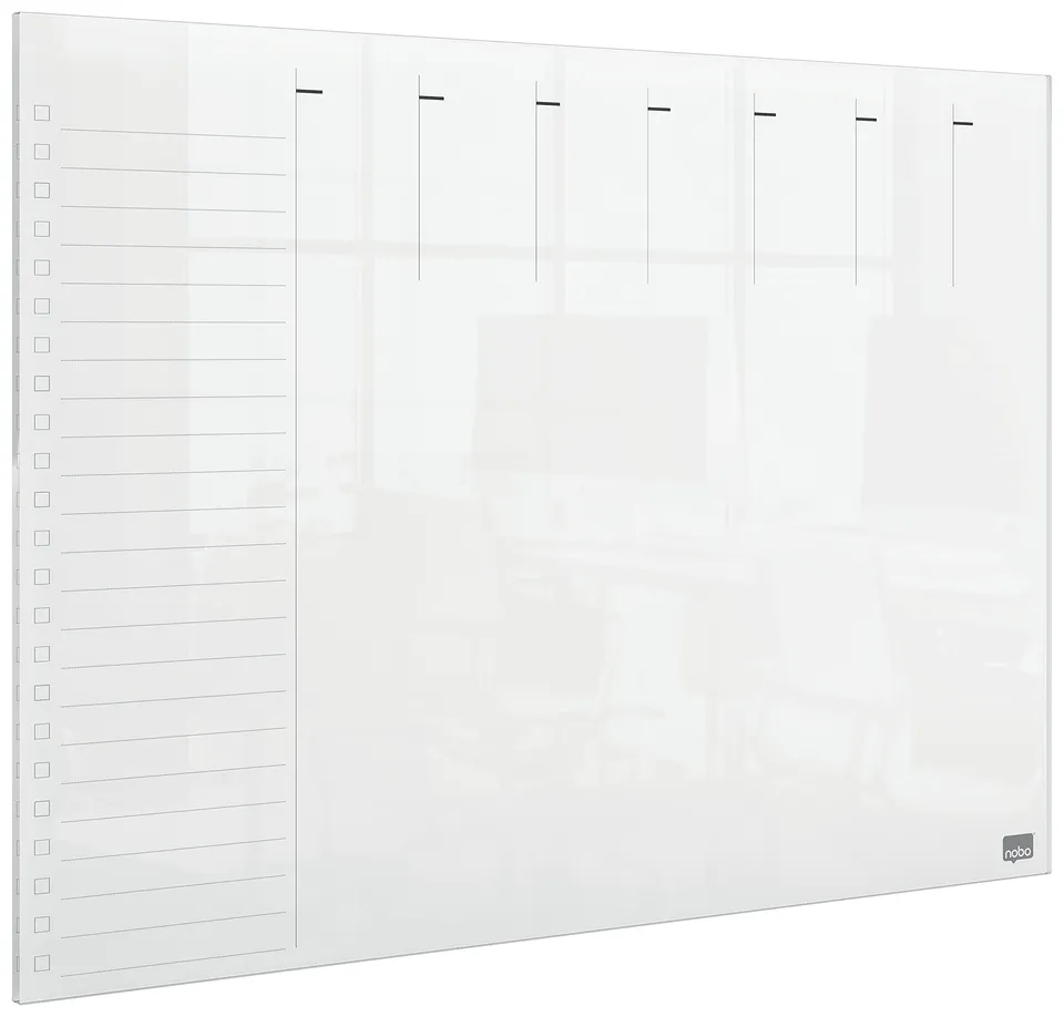 nobo-diamond-glass-1915615-mini-whiteboard-wochenplaner-a3-klar image 1