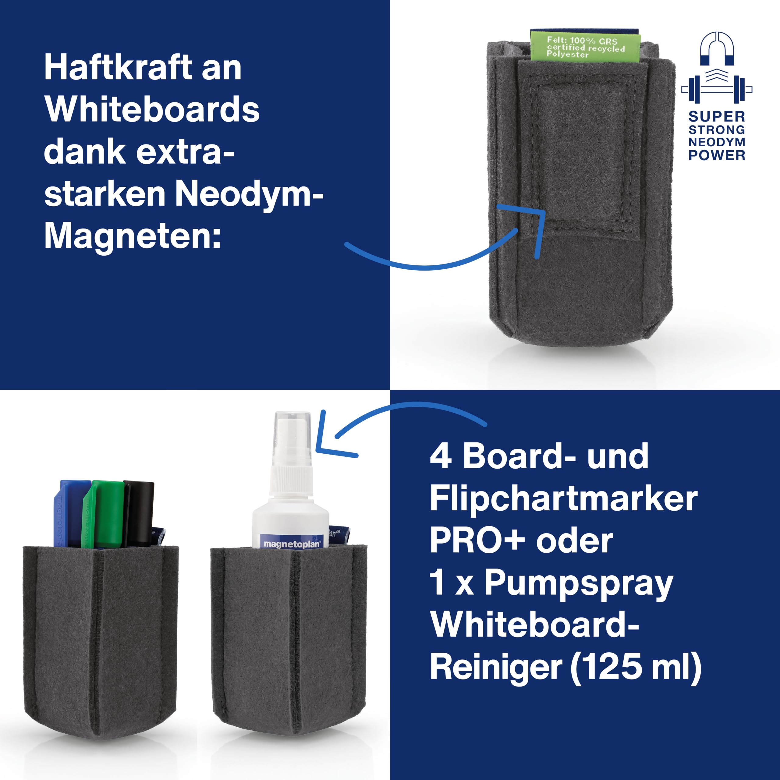 magnetoplan-pro-magnetotray-small-stiftehalter-grau-filz image 3