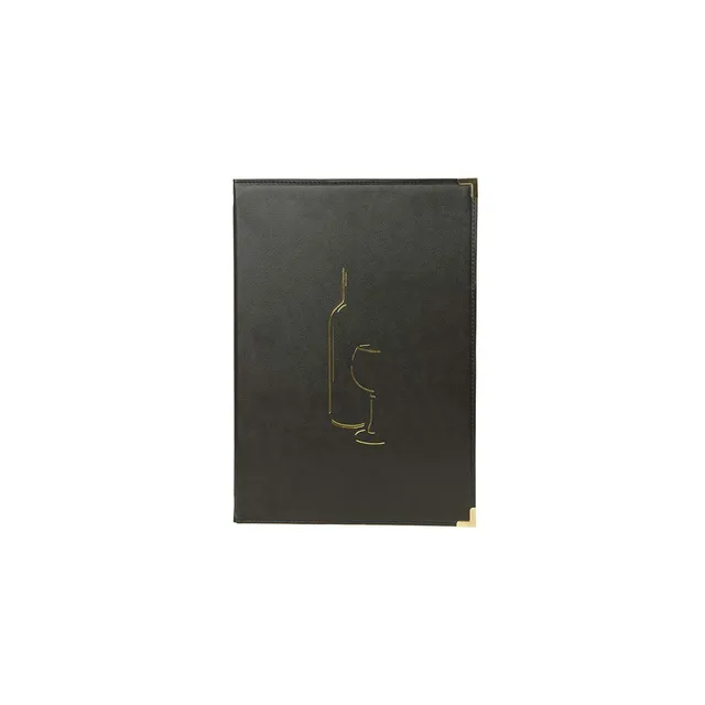 securit-classic-weinkarte-a4-schwarz-kunstleder-2-einleger image 1