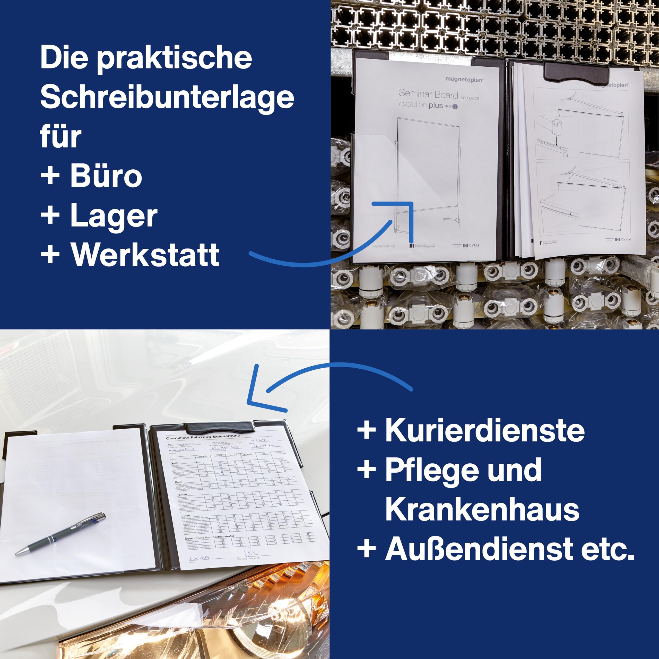 magnetoplan-pro-klemmbrett-mappe-a4-schwarz-magnetisch-mit-tasche image 3