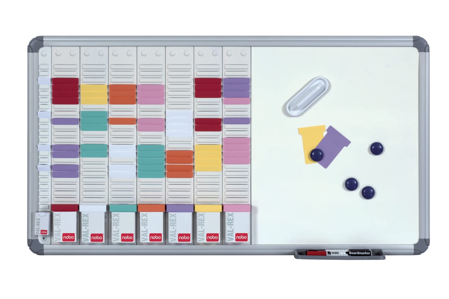 nobo-classic-steel-planungsset-whiteboard-24-slots-gr-2 image 1