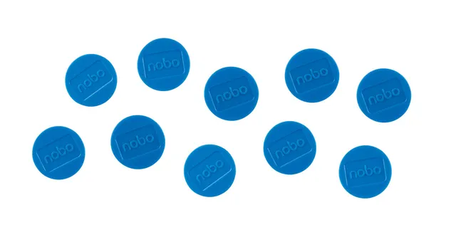 nobo-glide-whiteboard-magnete-32-mm-blau-10-st-ck-rund image 1