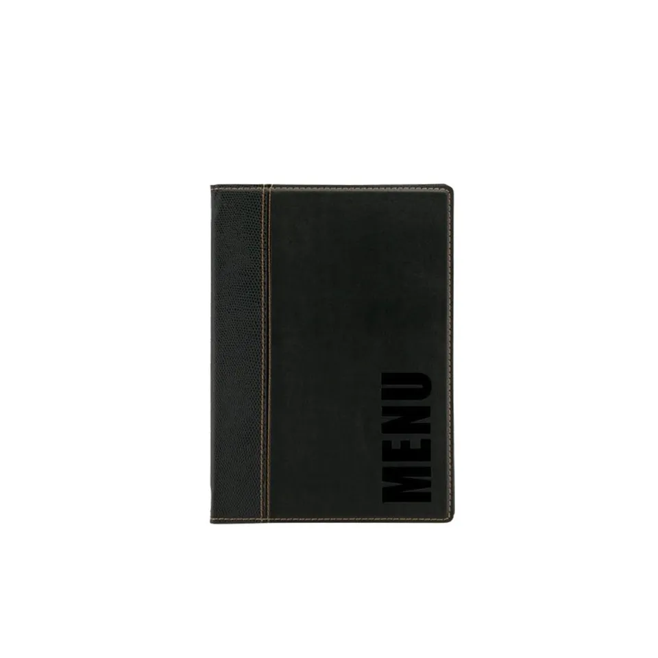 securit-trendy-speisekarte-kunstleder-schwarz-4-seiten-erweiterbar image 1