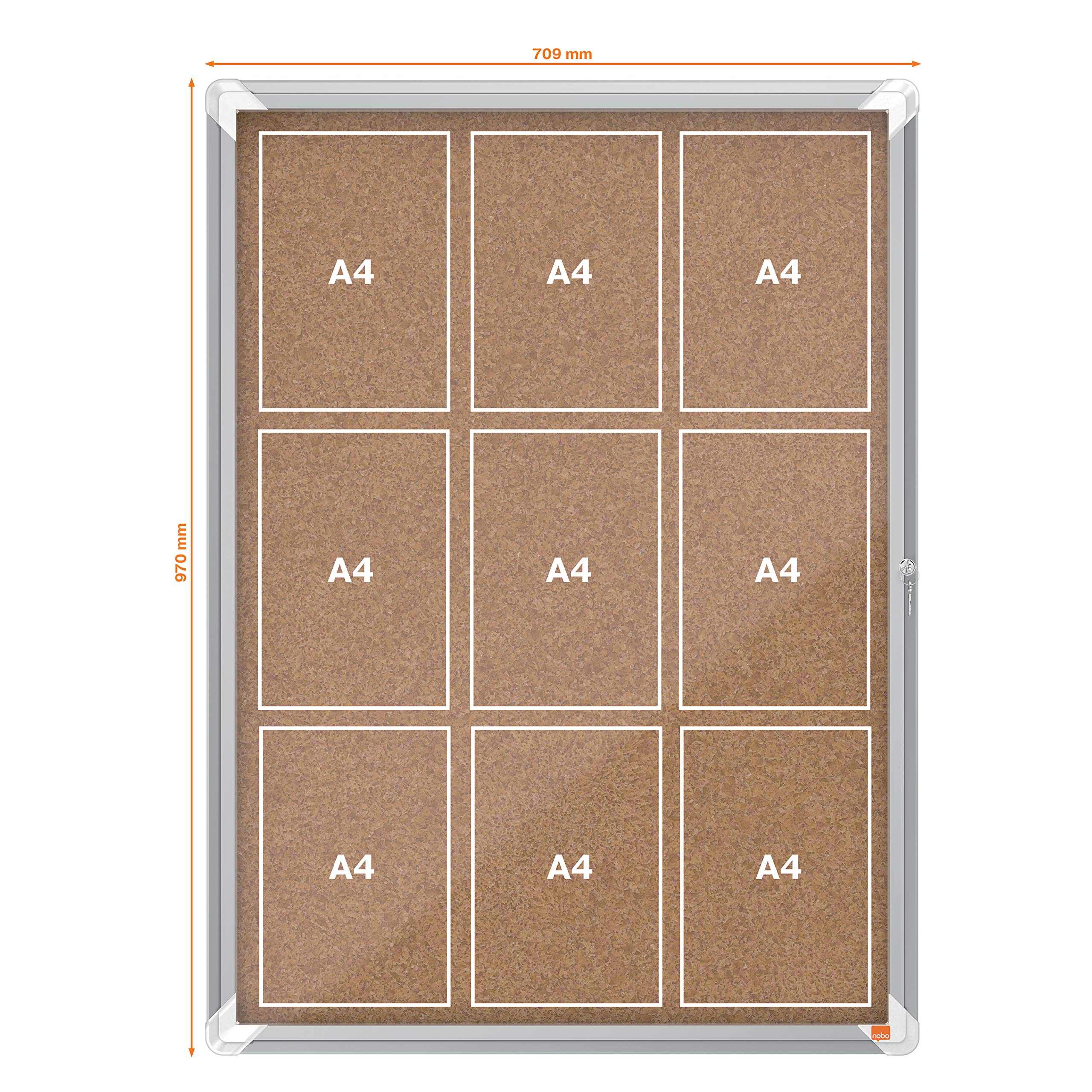 nobo-premium-plus-schaukasten-kork-9xa4-abschlie-bar image 3