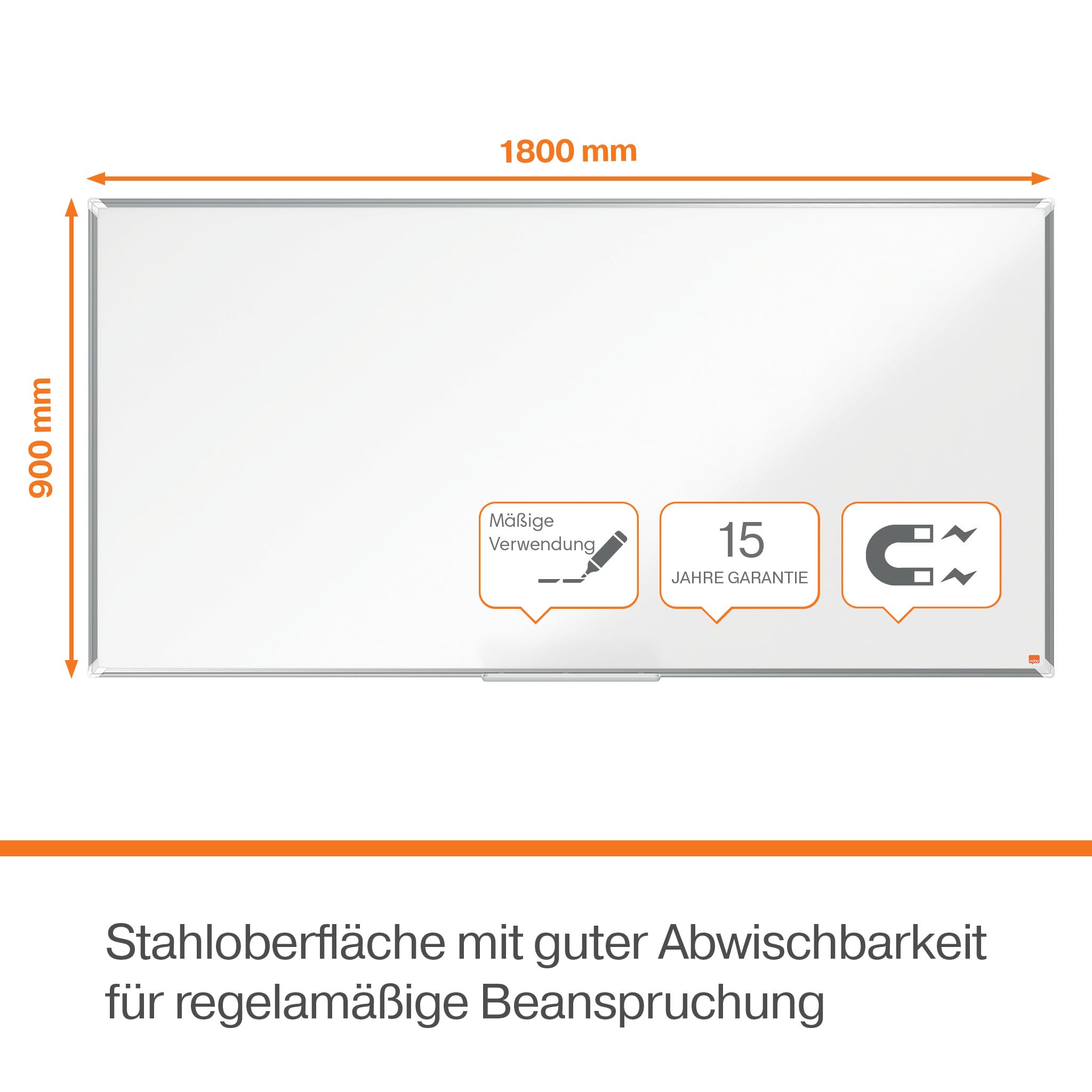 nobo-premium-plus-1915160-whiteboard-180x90-cm-stahl image 3