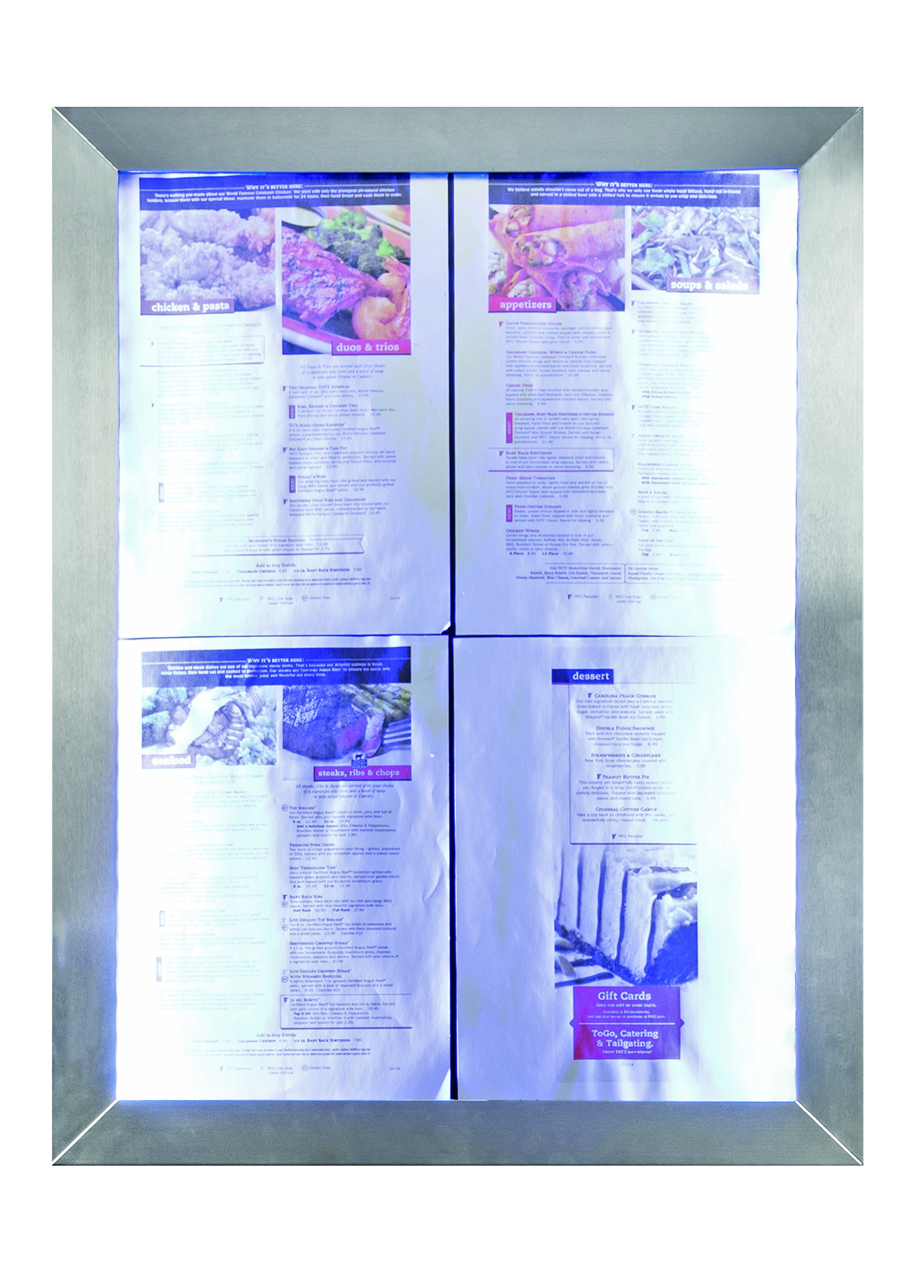 securit-classic-led-info-display-a2-braun-4x-a4-beleuchtet image 8