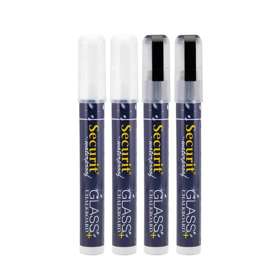 securit-waterproof-kreidemarker-medium-4er-schwarz-wasserfest image 1