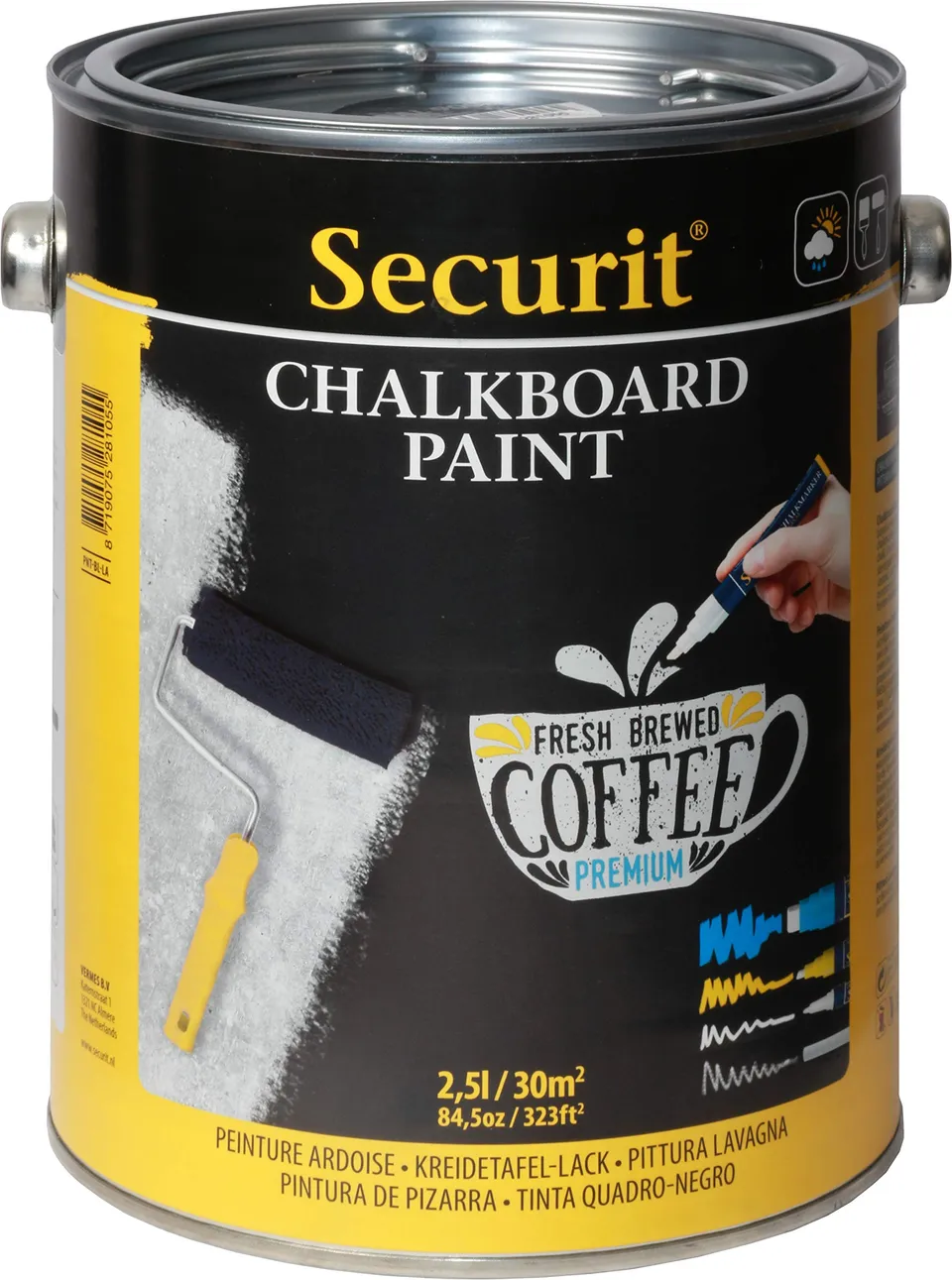 securit-original-kreidetafelfarbe-schwarz-2-5l-acryl image 1