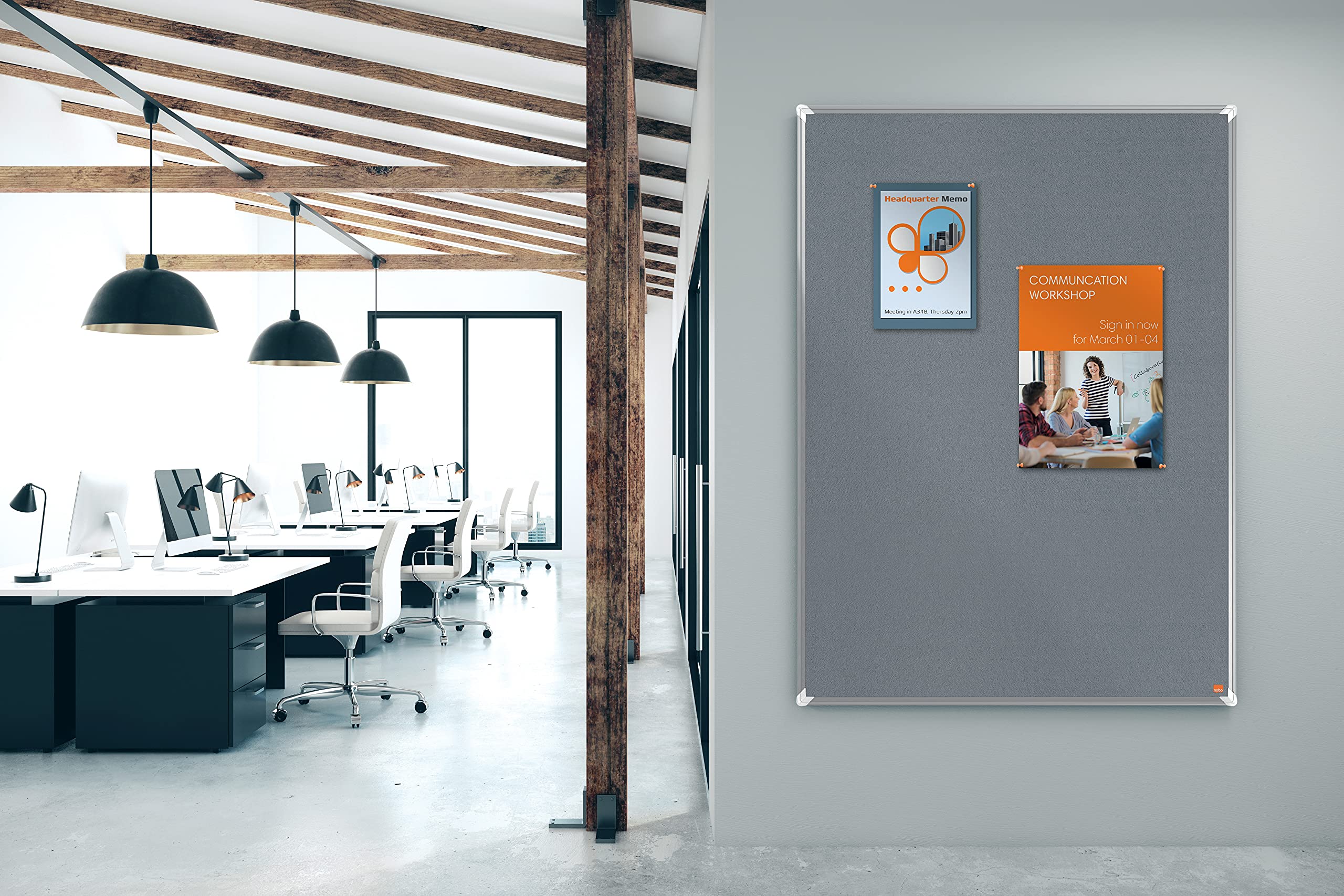 nobo-premium-plus-filz-notiztafel-120x150-cm-grau-alurahmen image 7