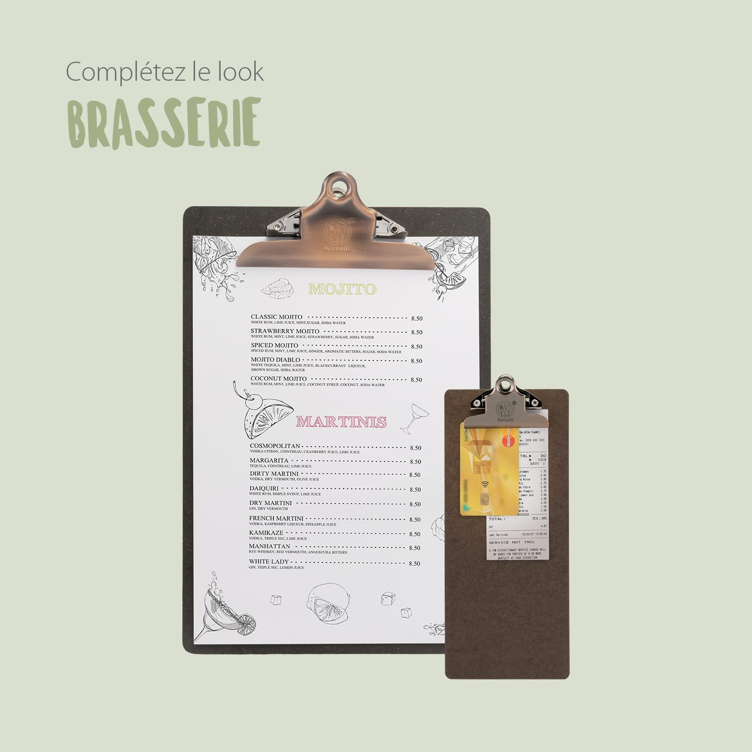 securit-basic-rechnungshalter-clipboard-clip-braun image 3